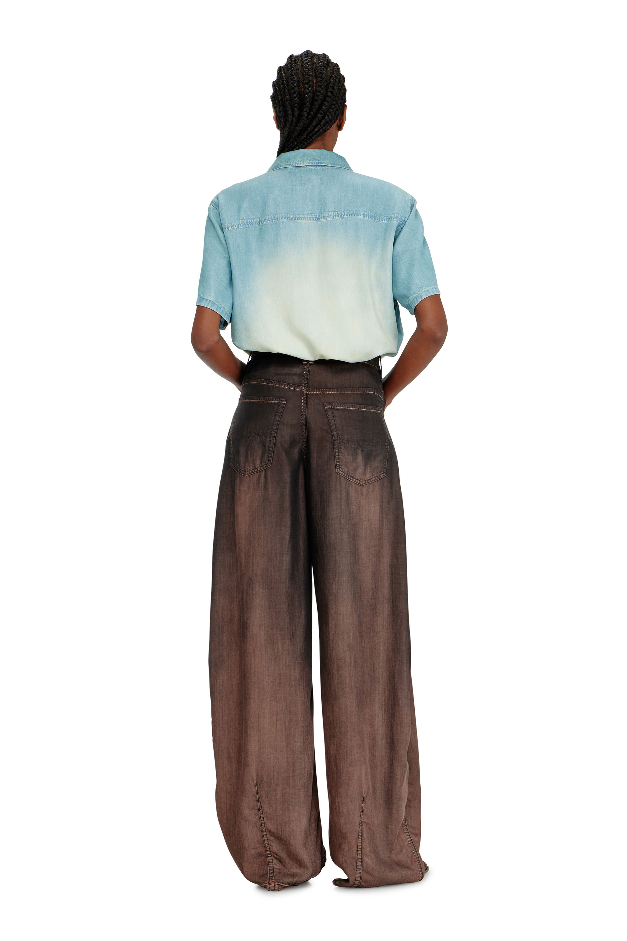 Diesel - Woman's Relaxed Jeans 1987 D-Khelz 068YF, Brown - 3