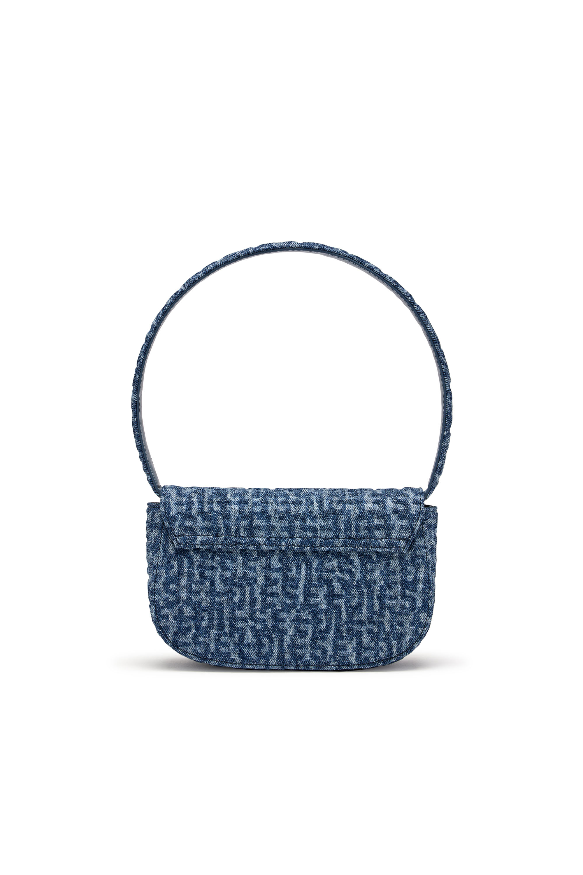 Diesel - 1DR, Woman's 1DR - Iconic monogram shoulder bag in crystal canvas in Blue - 2