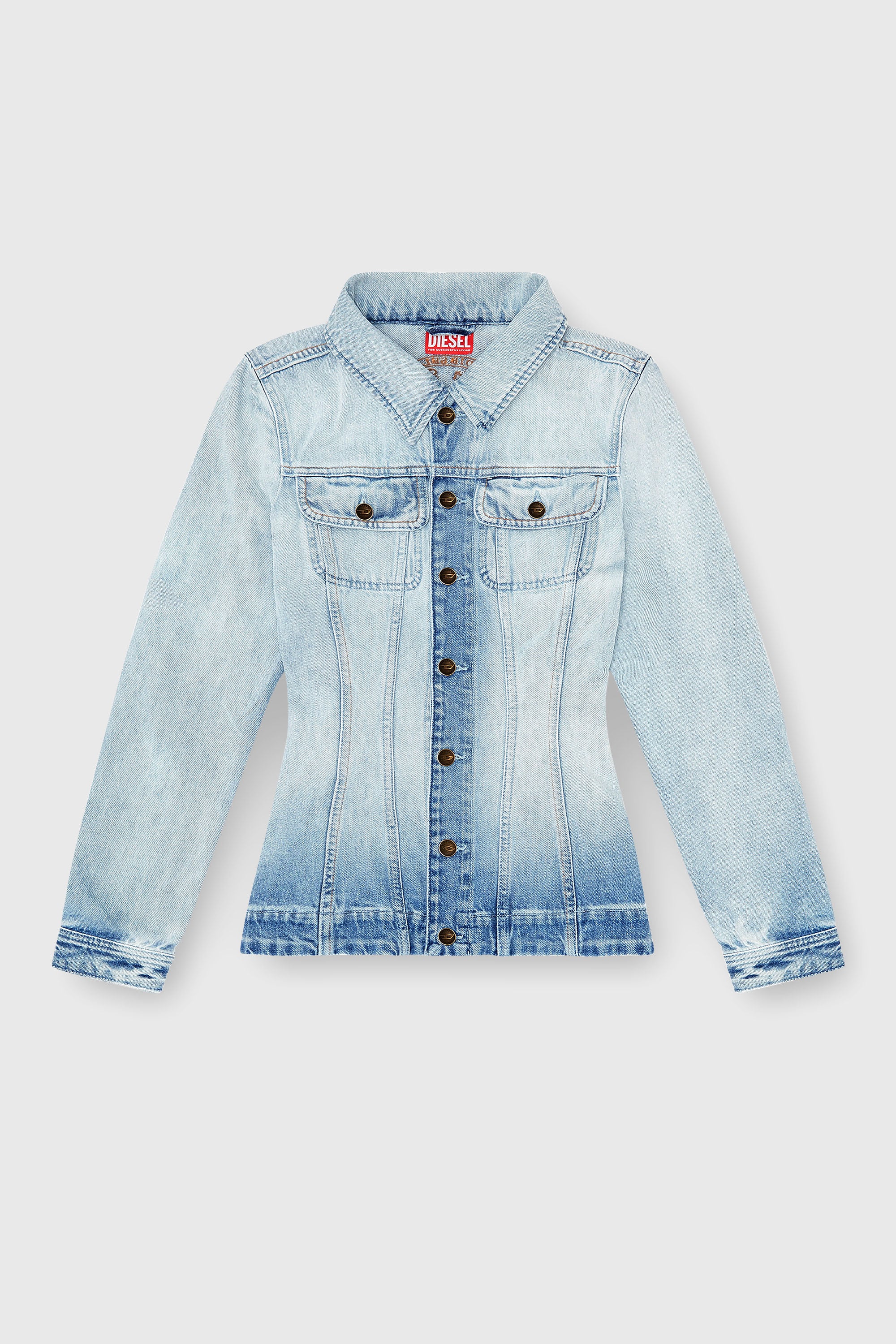 Diesel - DE-KATERIN-S, Chaqueta trucker de denim Mujer in Azul marino - 2