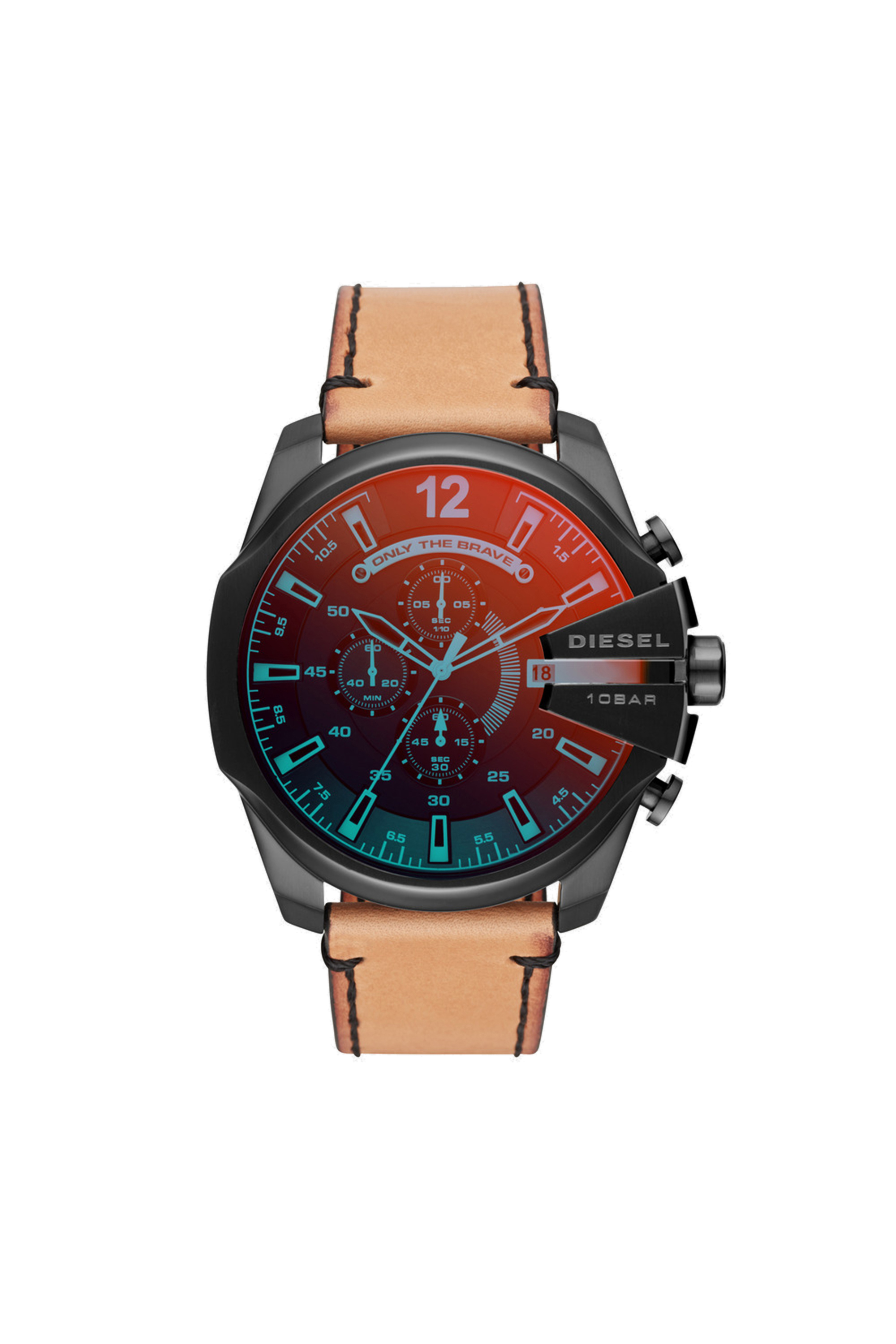 Diesel - DZ4476, Man's Brown watch with Diesel tag, 51 mm in Light Brown - 1