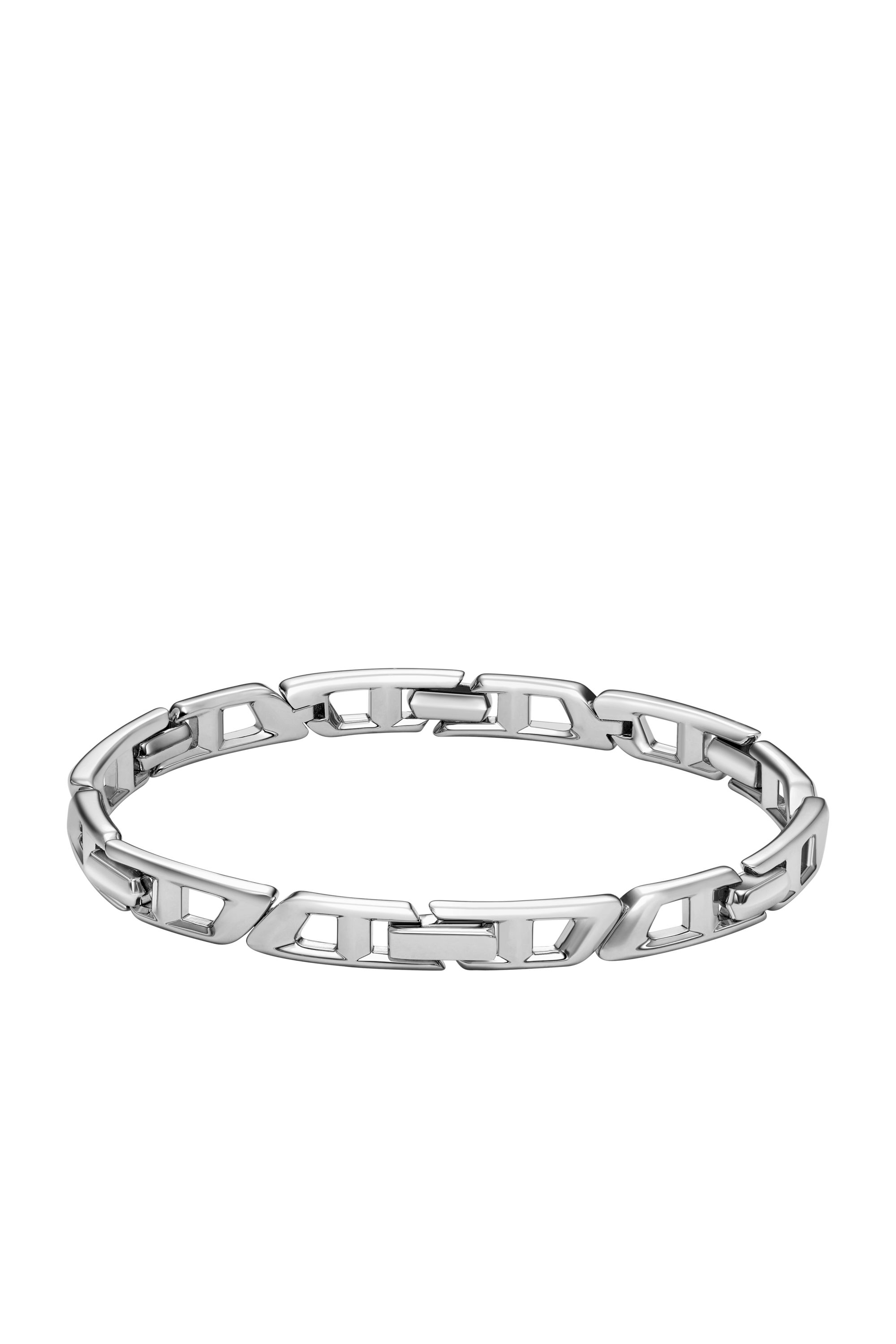 Diesel - DL1350040 STERLING SILVER JEWEL, Pulsera de eslabones con el logotipo D de plata esterlina Unisex in Plateado - 2
