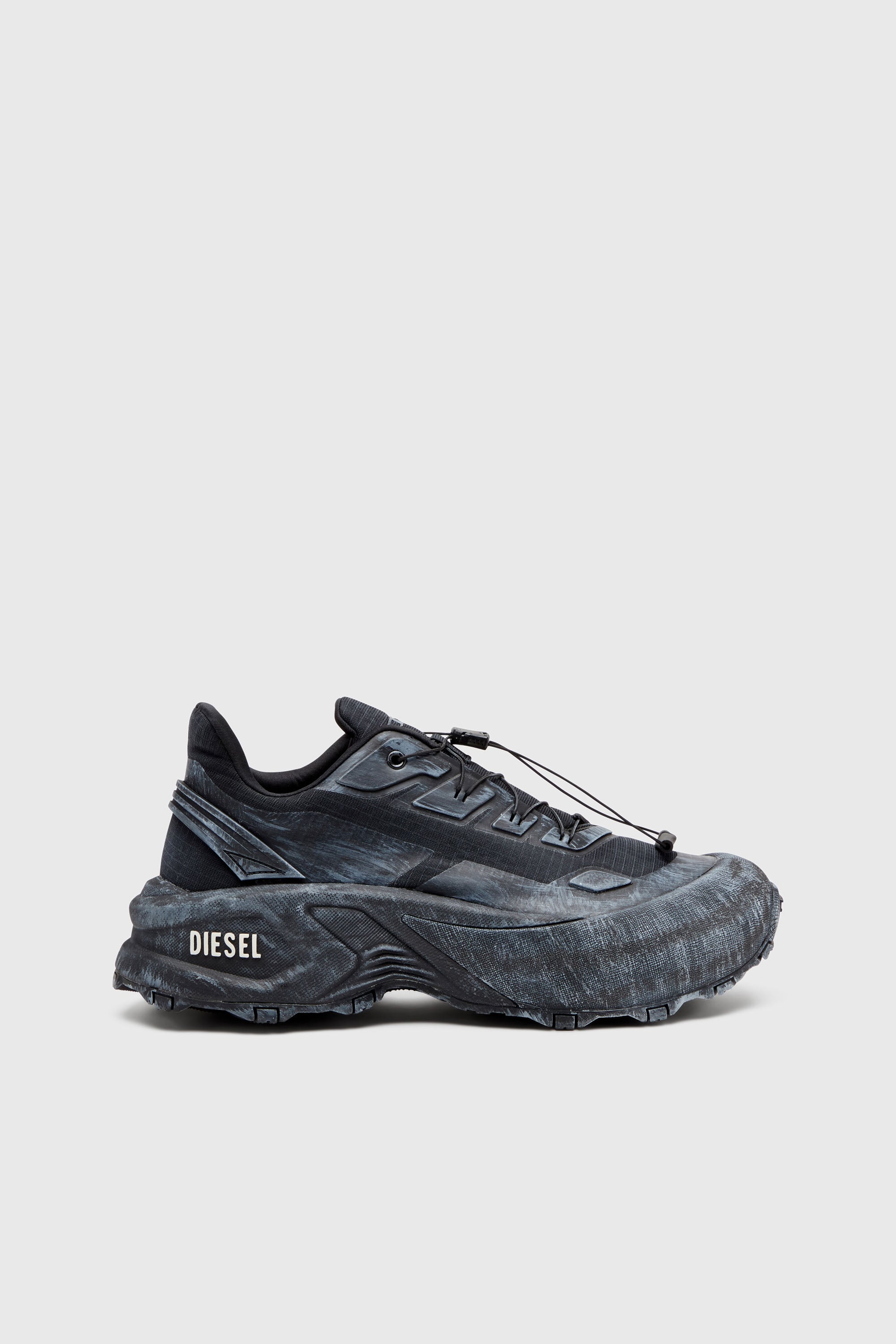Diesel - D-CAGE RUNNER, D-Cage-Baskets chunky en ripstop Homme in Noir - 1