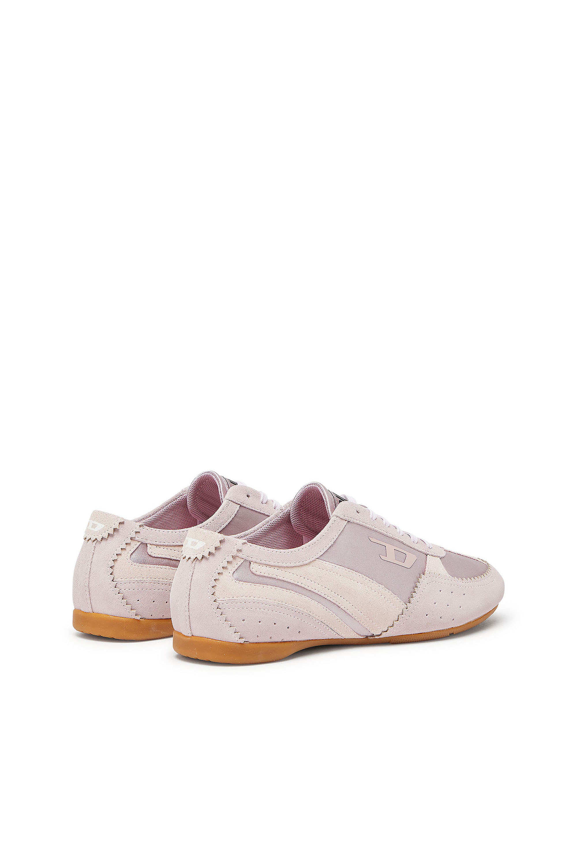 Diesel - D-MILE LOW II W, D-Mile-Baskets avec empi&egrave;cements en su&egrave;de Femme in Rose - 3