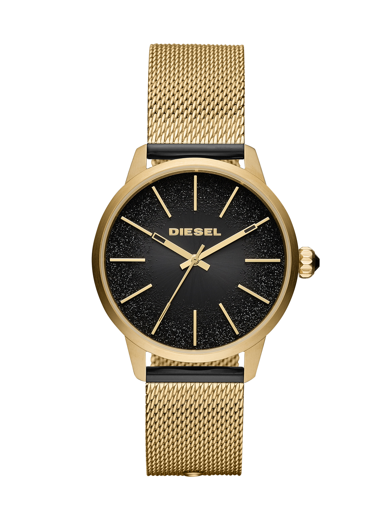 Reloj de tres manecillas en acero inoxidable dorado