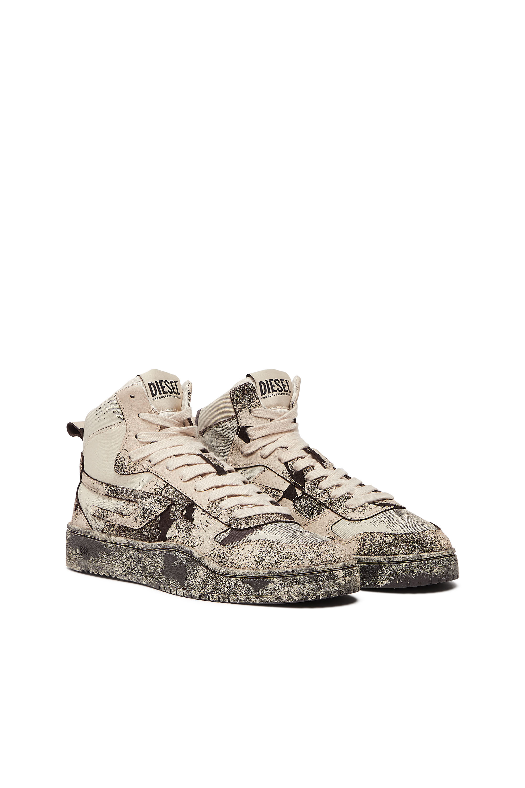 【大人気】DIESEL S-Ukiyo V2 ミッドトップ スニーカー Men's S-Ukiyo V2 Mid - High-top camo sneakers with peel-off