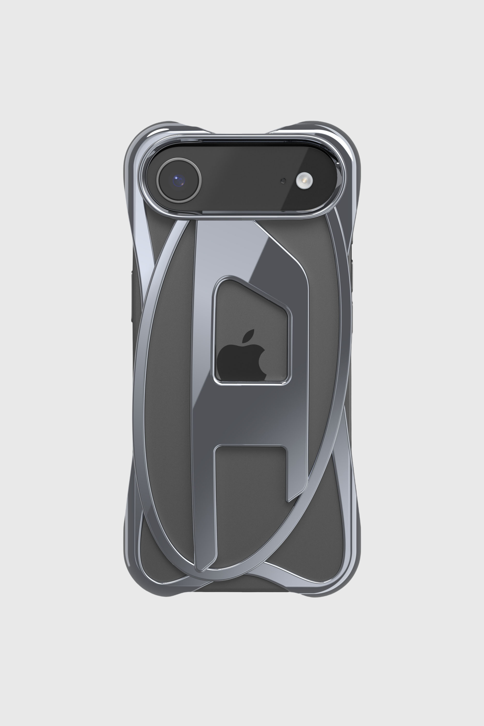 Women's Caged D glossy case for iPhone 17 Air | Grey | Diesel