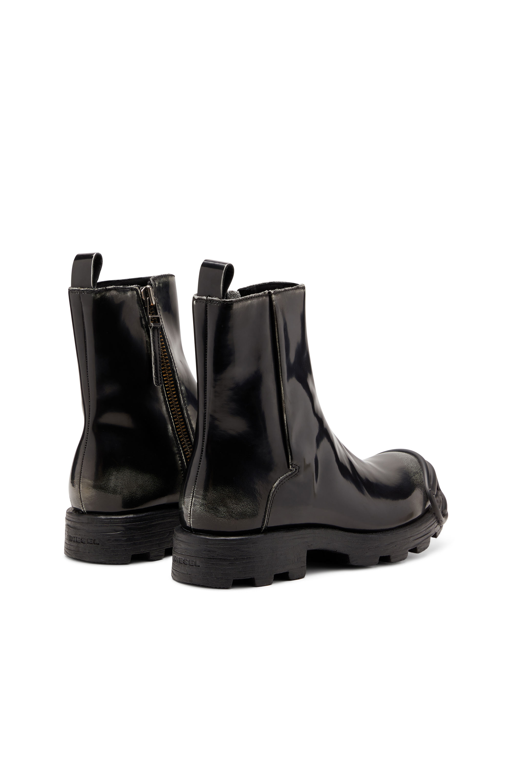 Diesel - D-HAMMER BT ZIP D, D-Hammer - Bottes en cuir avec zip Homme in Noir - 3