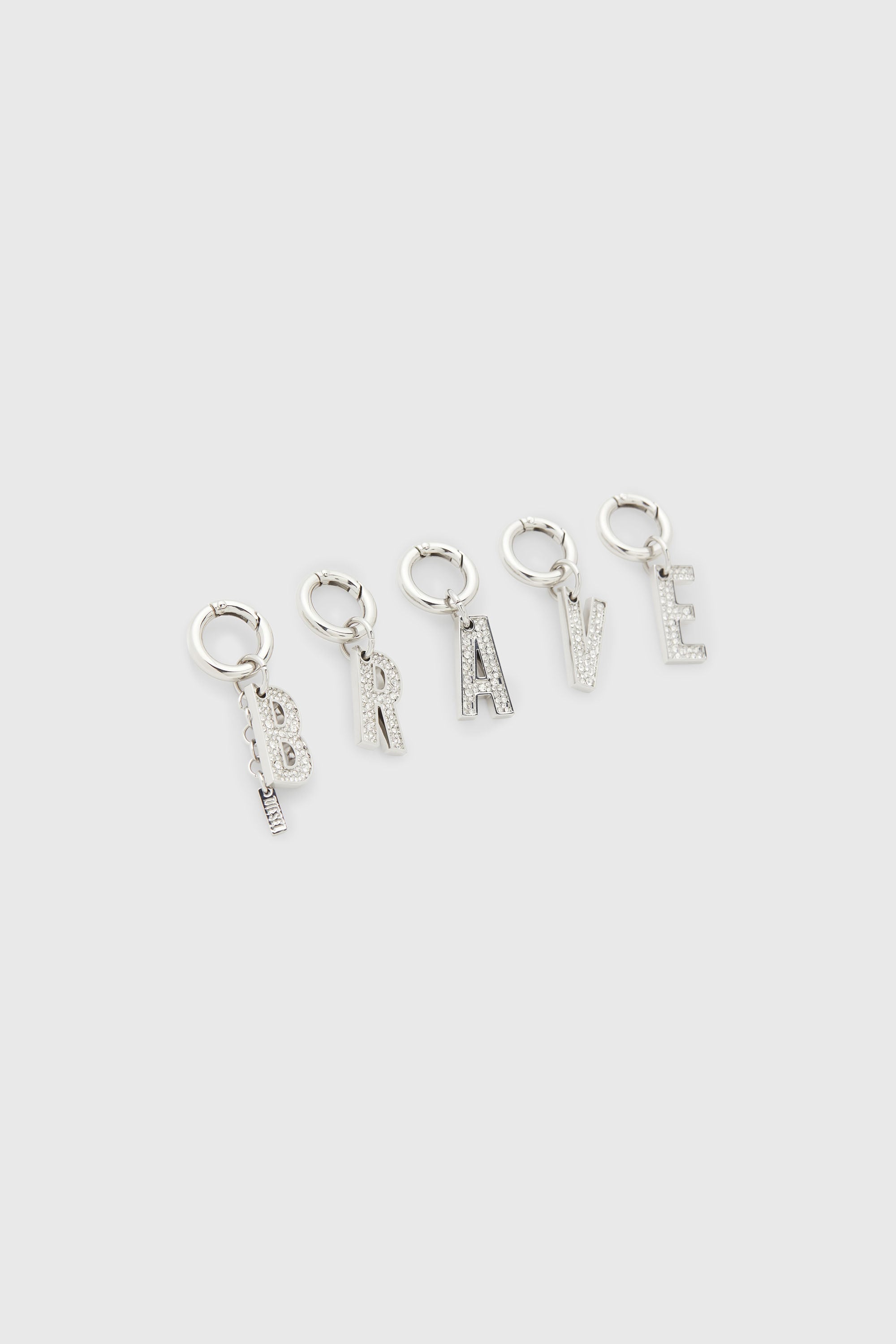 Diesel - CHARM-BRAVE, Female's Metal BRAVE charms with rhinestones in Silver - 2
