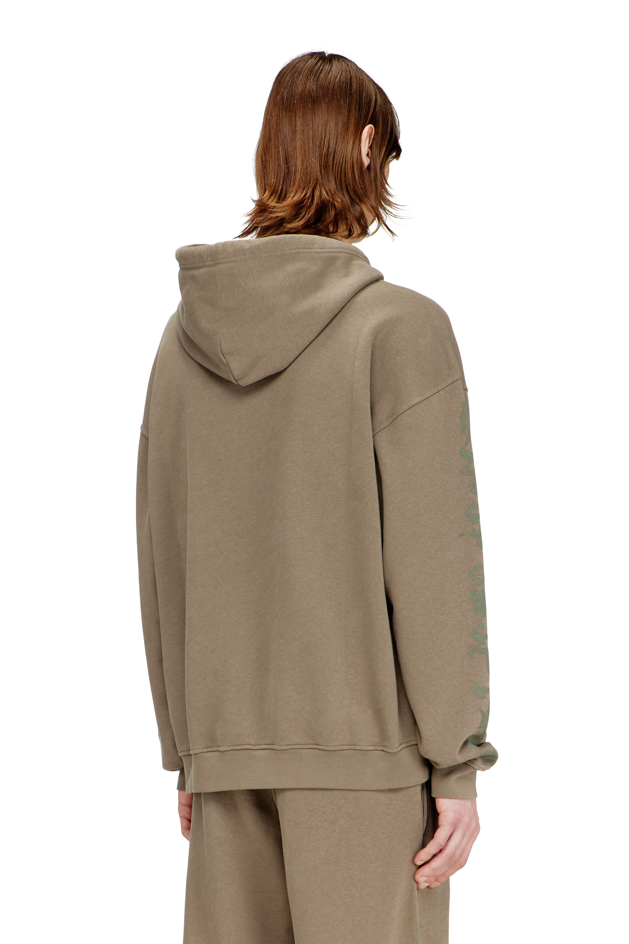 Diesel - S-GRIFFON, Male's Treated hoodie with griffin print in null - 4