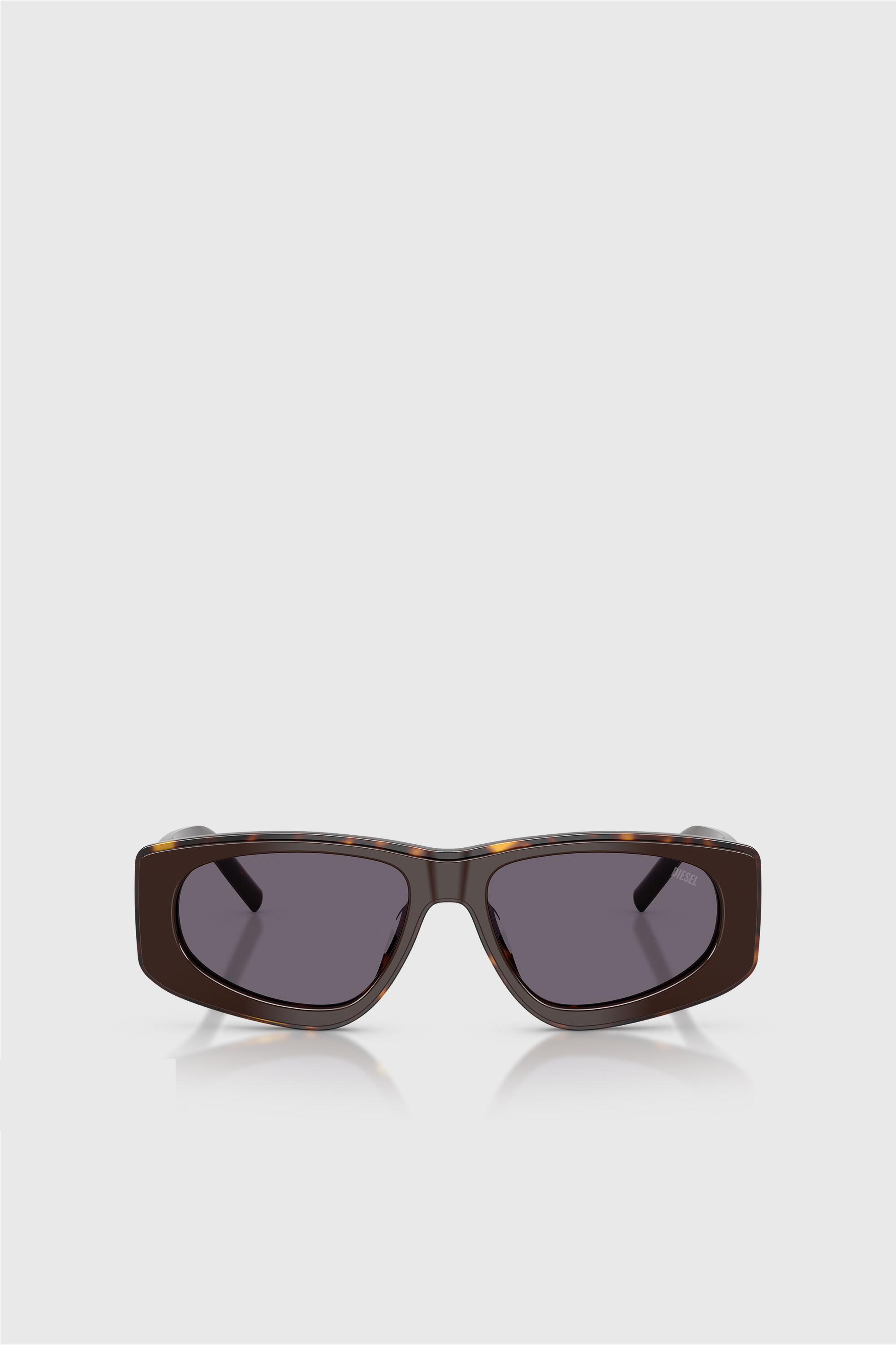 Diesel - 0DL2021U, Unisex's Geometric Sunglasses in Brown/Violet - 1