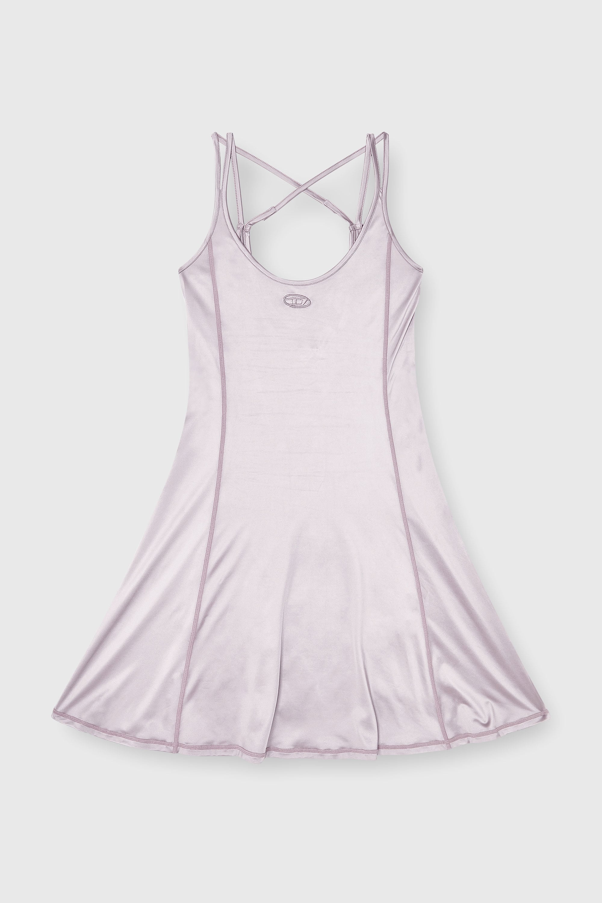 Diesel - D-IMMY, Vestido mini fluido con tirantes dobles Mujer in Morado - 2