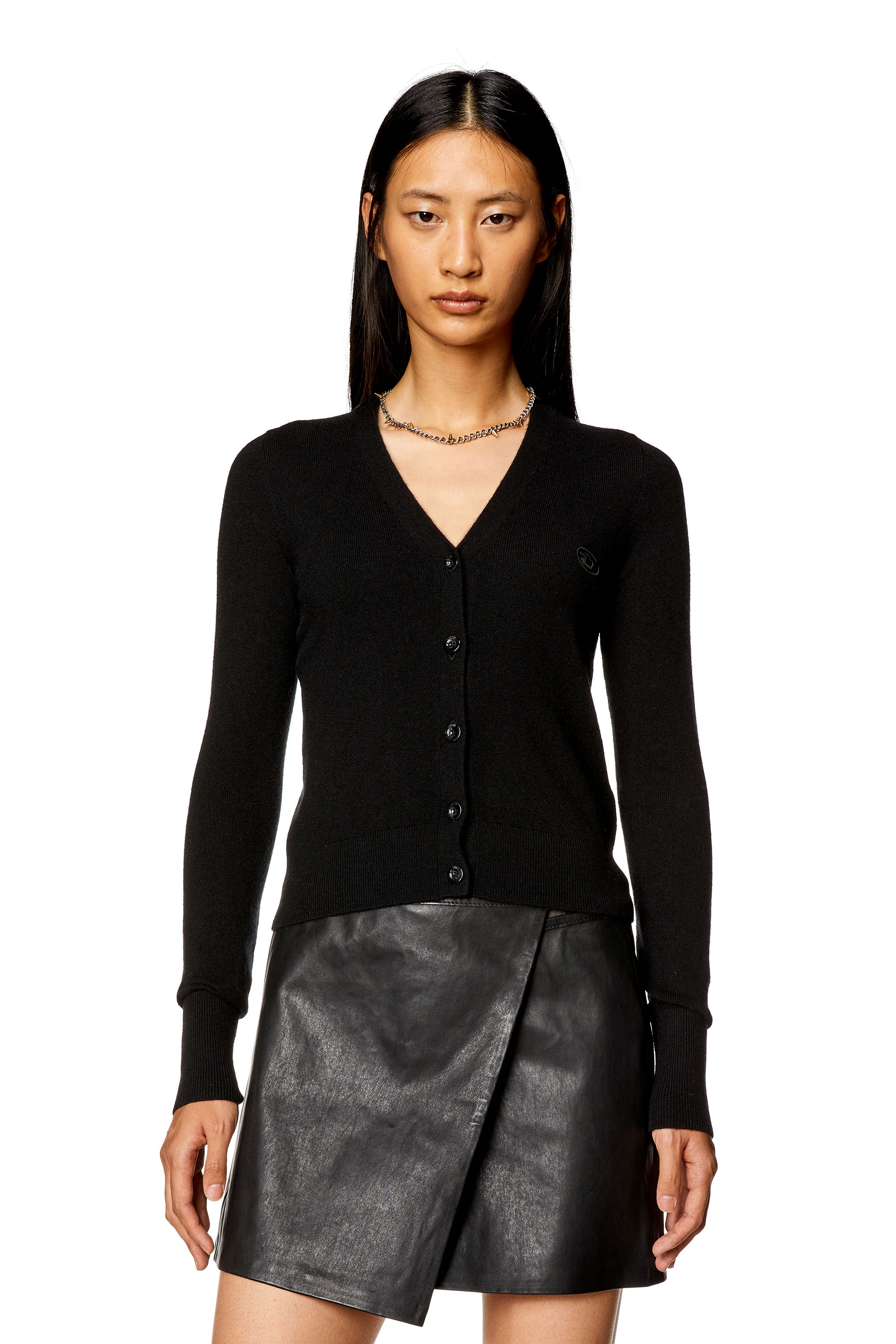 DIESEL / M-ARTE/カーディガン(厚手)/S/ウール/BLK/A13015 Women's Wool and cashmere cardigan | Black | Diesel