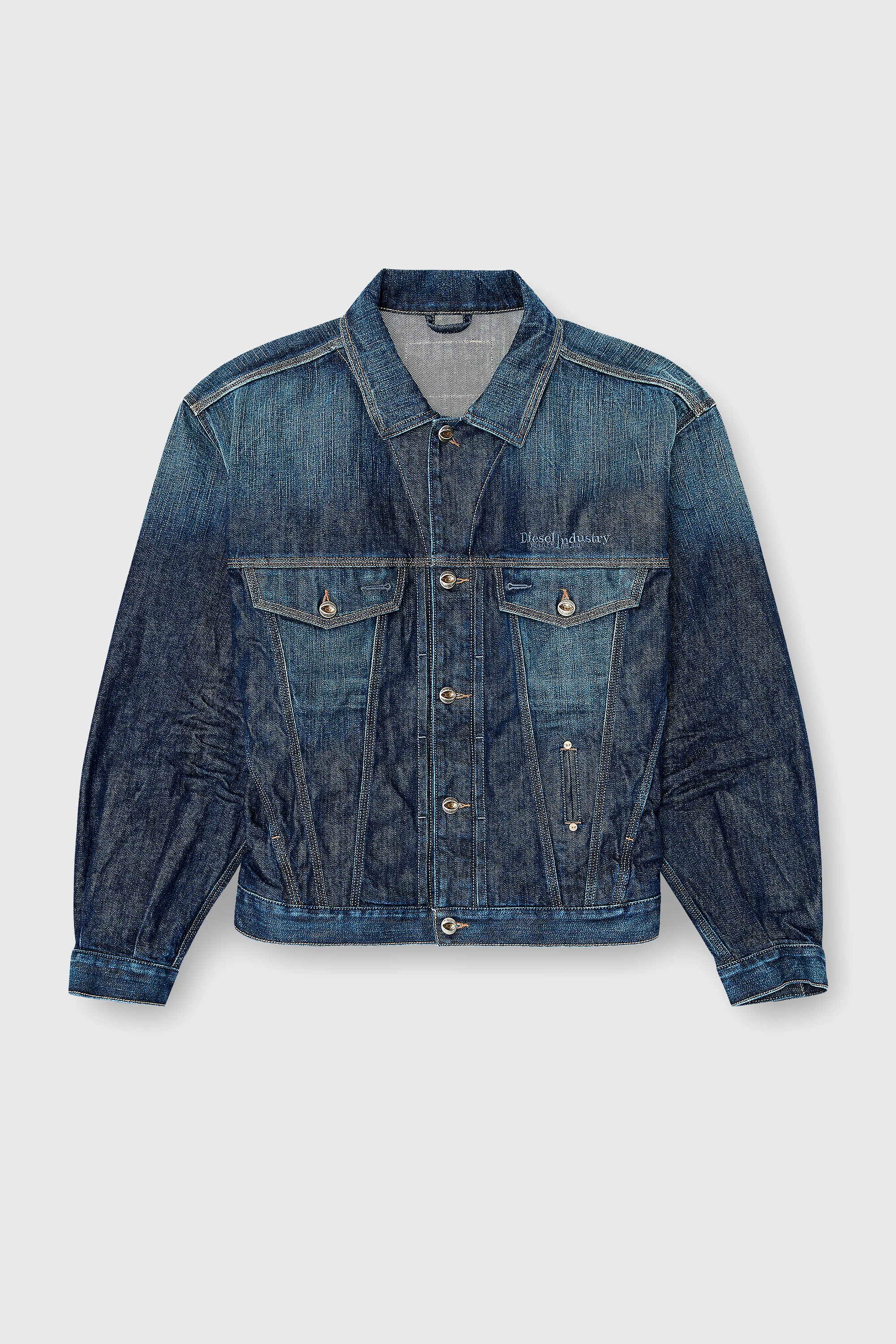 Diesel - D-DENVER-CL, Veste trucker en denim selvedge Mixte in Bleu - 2