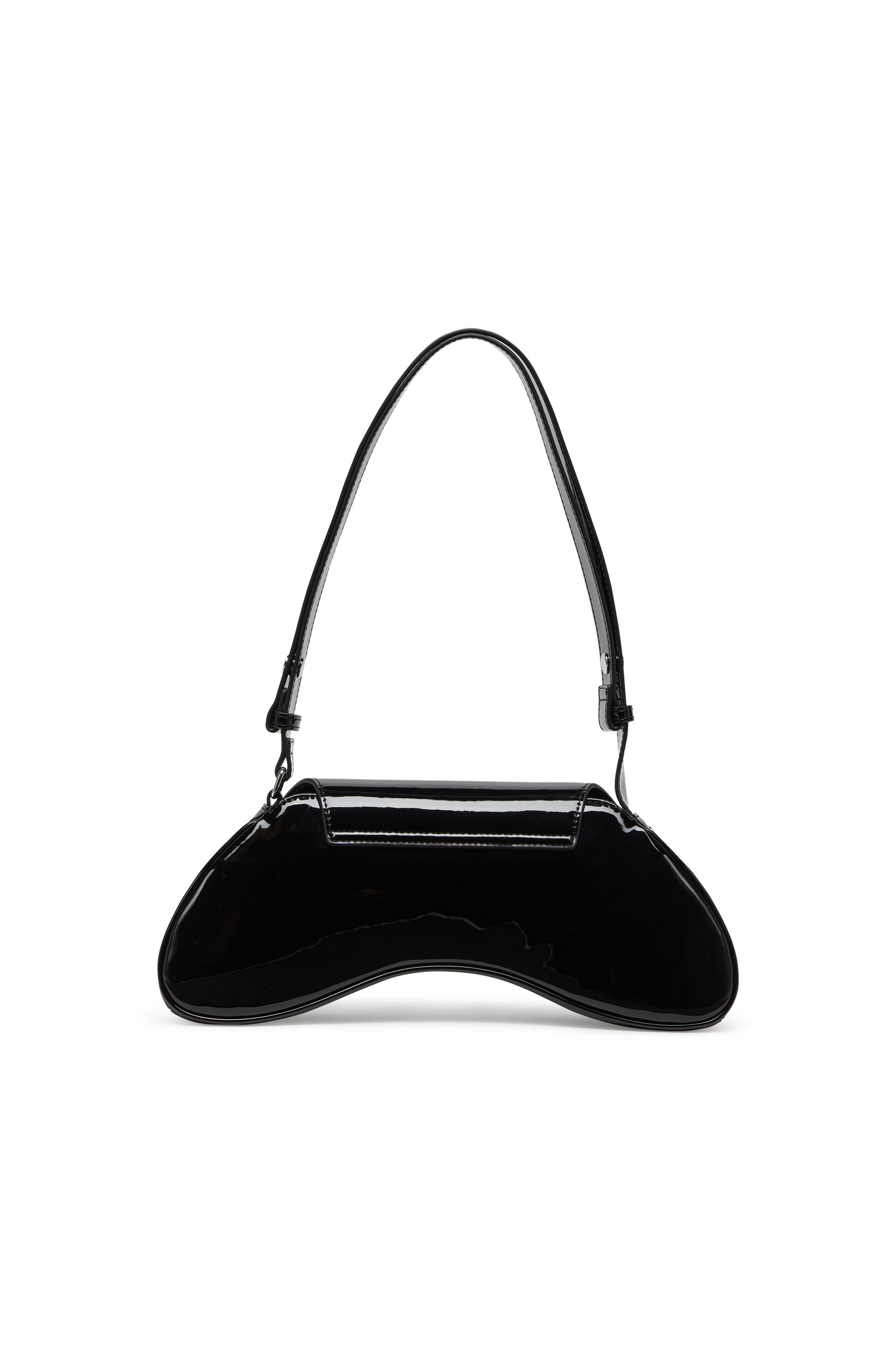 Diesel - PLAY CROSSBODY, Play-Sac à bandoulière en PU brillant Femme in Noir - 2