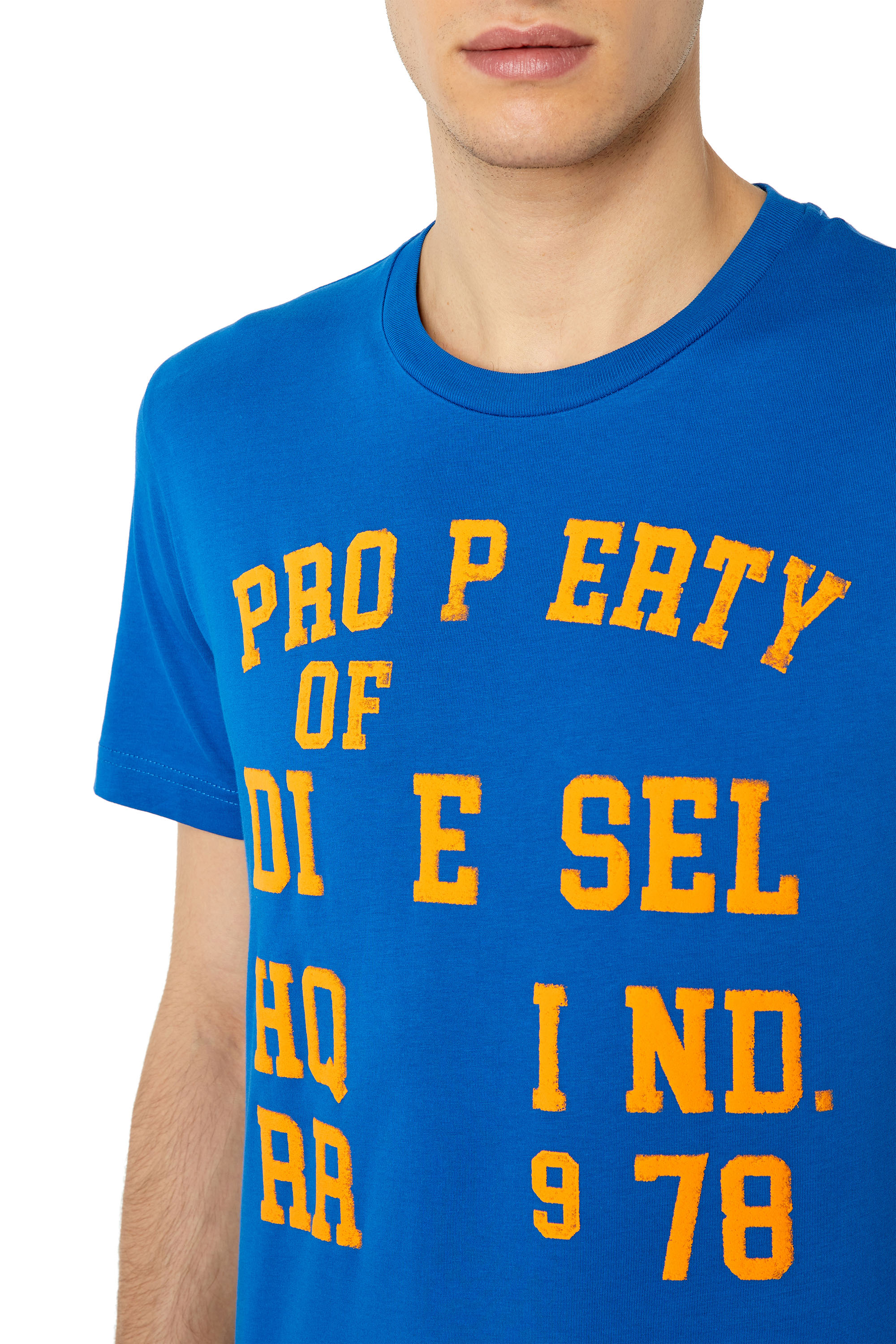 Men's T-shirt with Property of Diesel print | Blue | Diesel