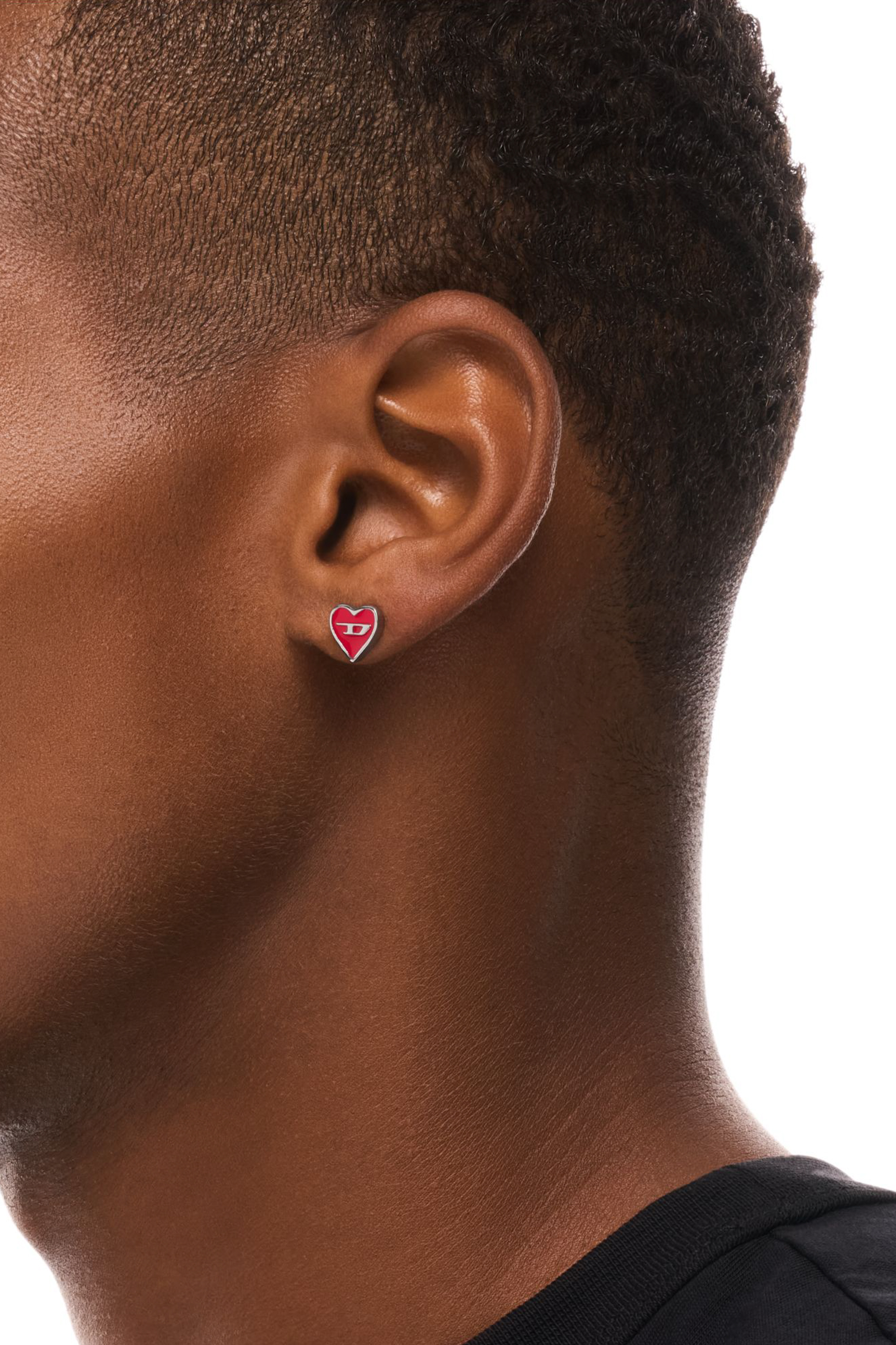 Diesel - DX166740 JEWELLERY, Pendiente de acero inoxidable con lavado oscuro Unisex in Plateado - 4