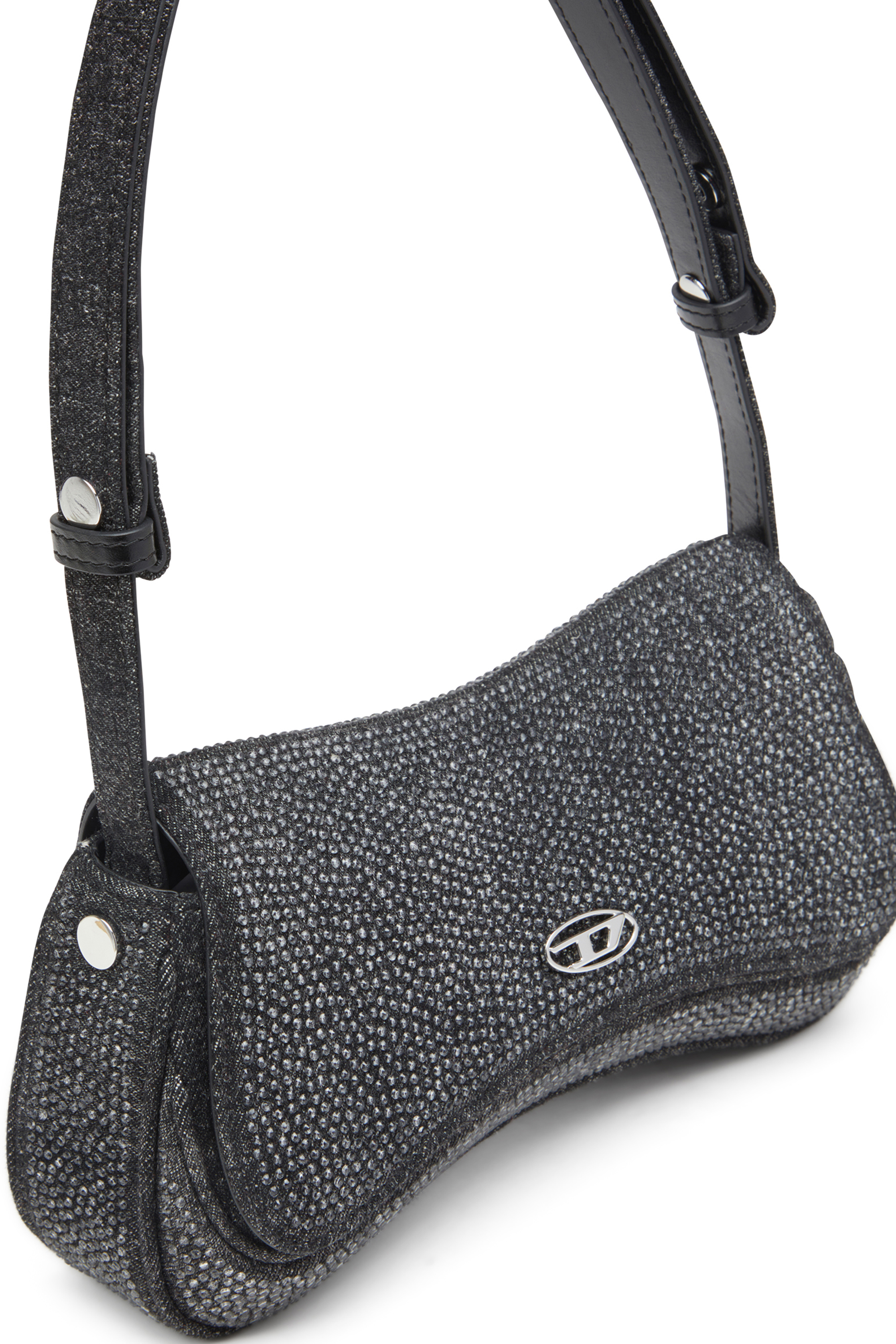 Diesel - PLAY CLUTCH, Female's Play-Clutch in crystal denim in Black - 5