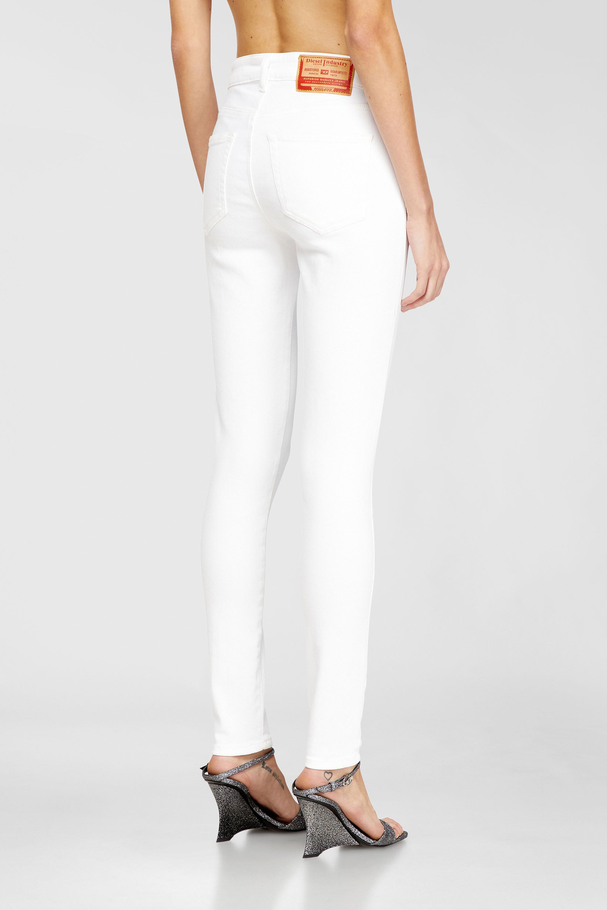 Diesel - Skinny Jeans 2017 Slandy 09F90 Mujer, Blanco - 3