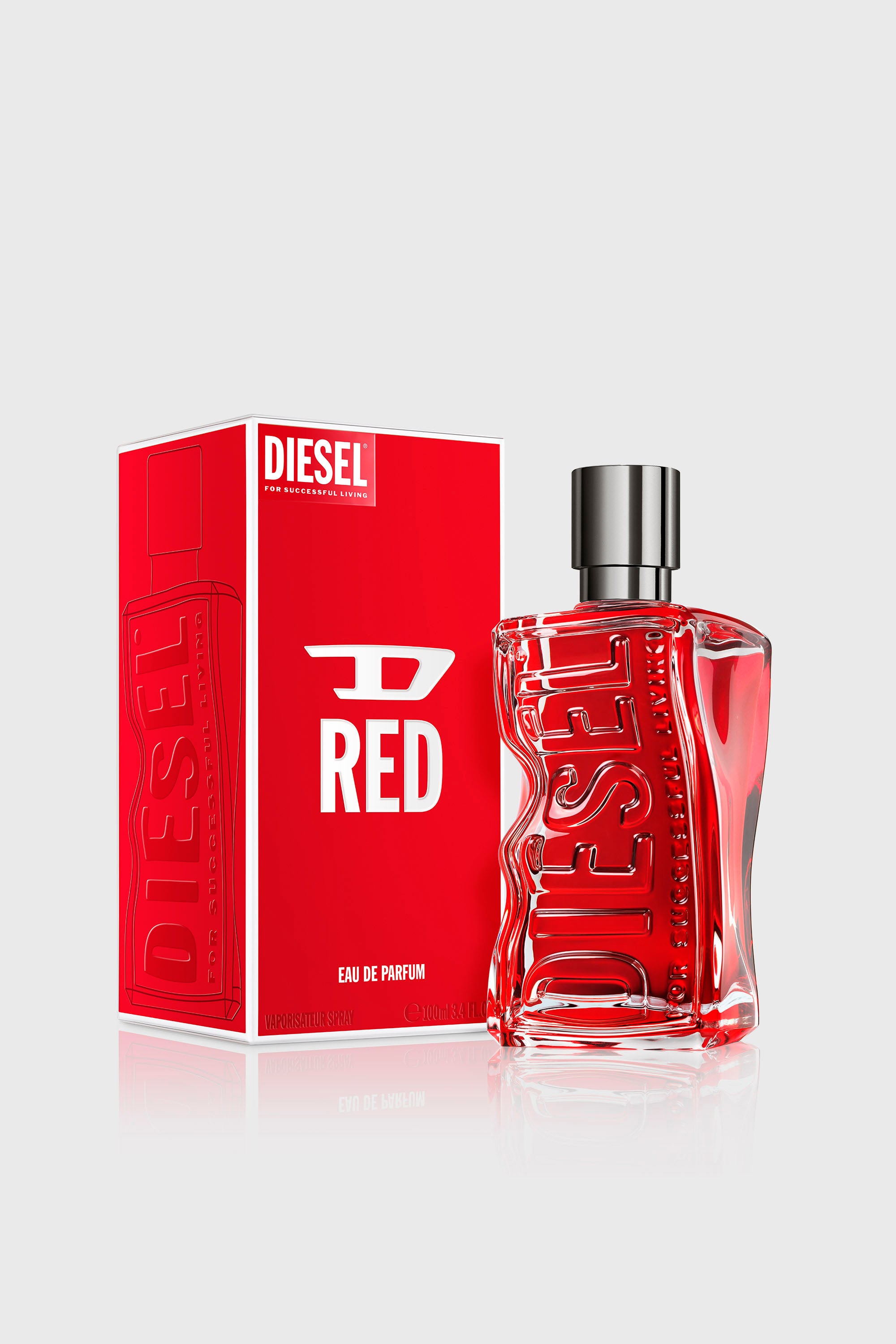 Diesel - D RED 100 ML, Male's D RED 100ml, 3.4 FL.OZ., Eau de Parfum in Red - 2