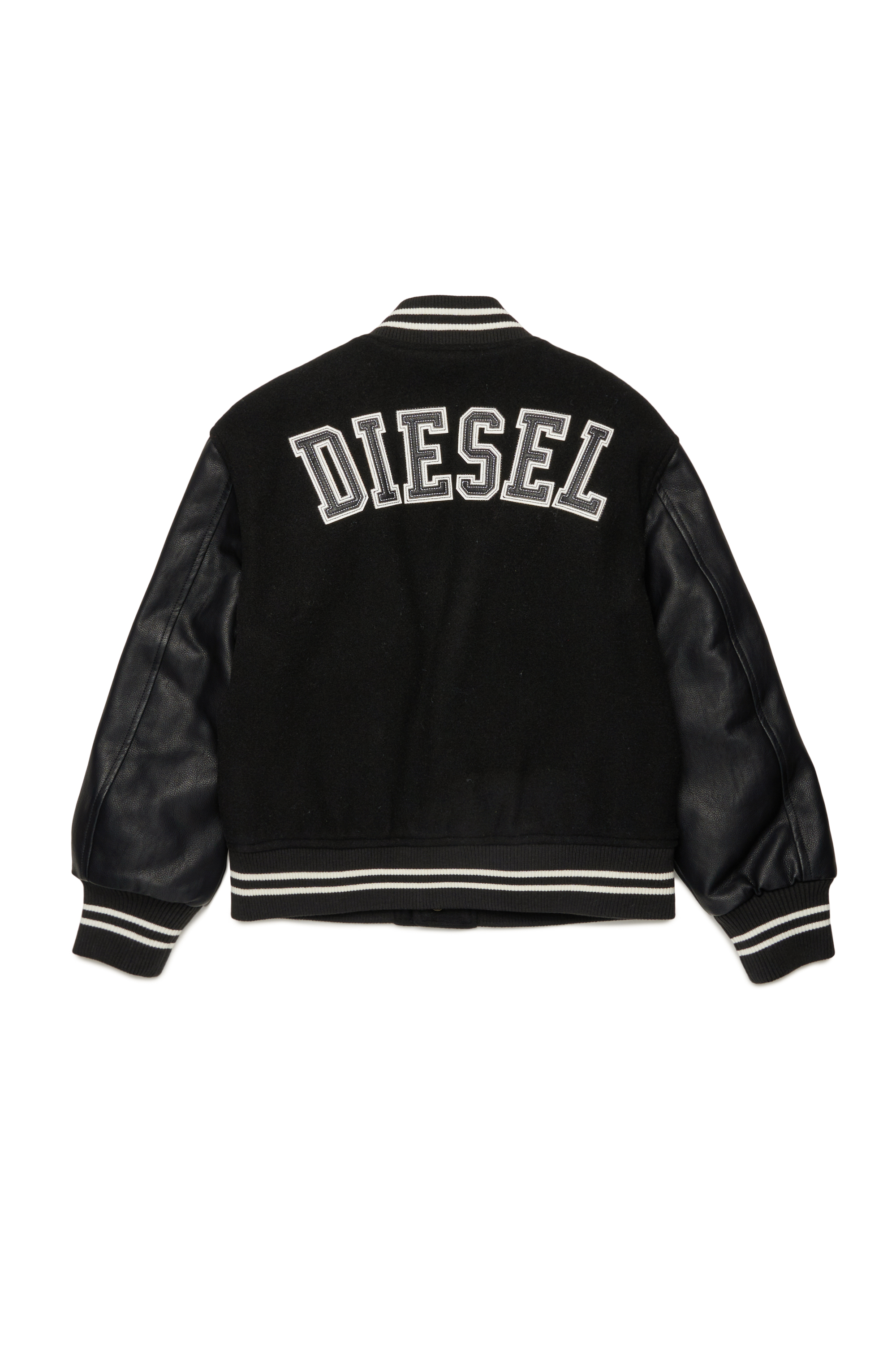 Boy'sBomber jacket with Diesel patches | Black | Diesel CA