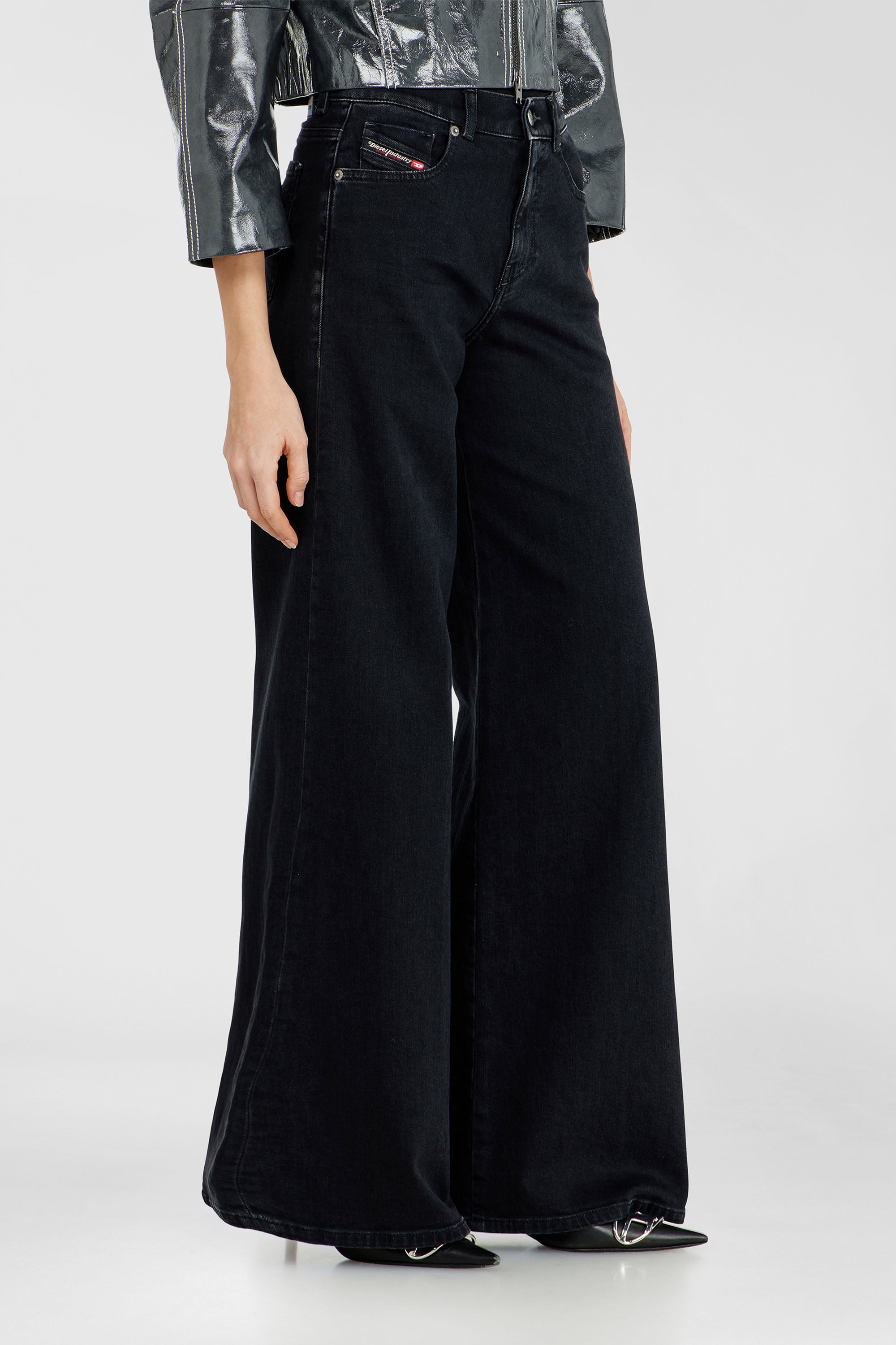 Diesel - Flare Jeans 1978 D-Akemi 09N89 Mujer, Negro/Gris oscuro - 7