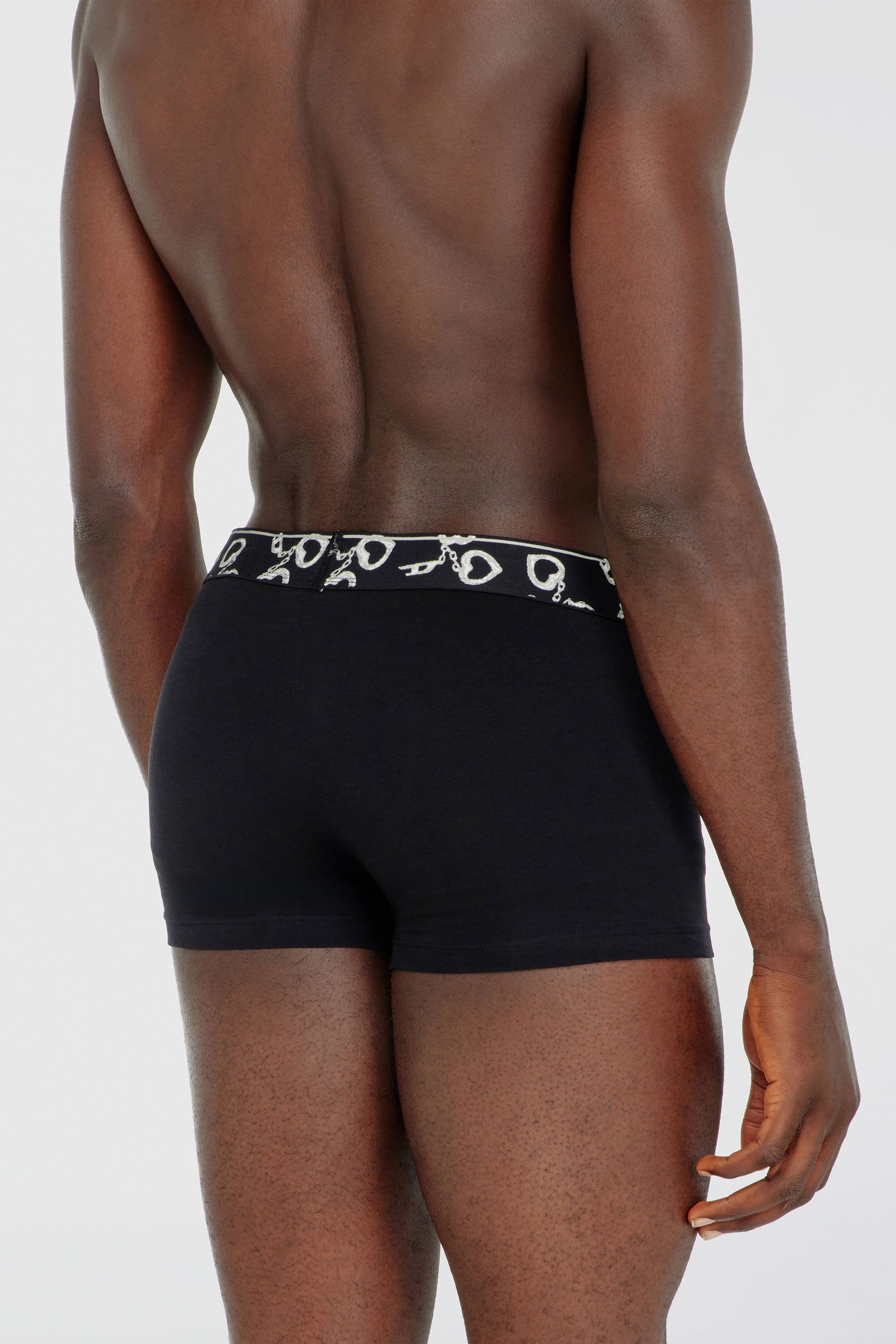 Diesel - DAMIEN-GFT-3PACK, Man's Three-pack boxer briefs with handcuff motif in Black - 3