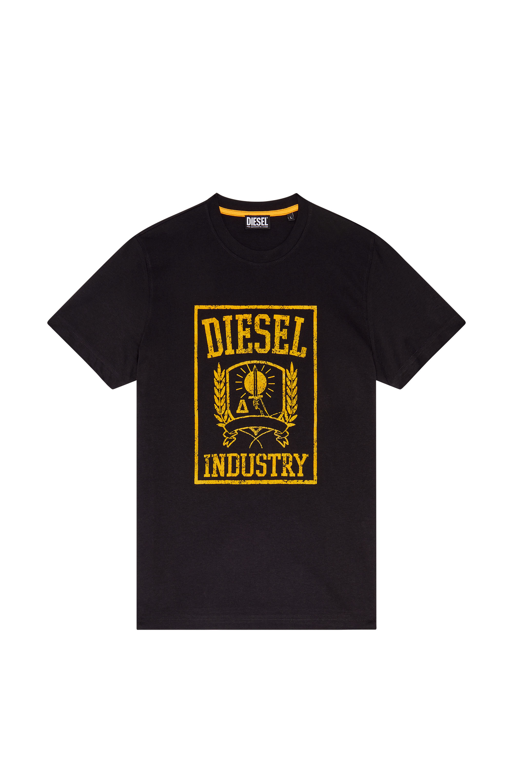 Diesel - T-DIEGOR-E10, Camiseta con logotipo estampado en relieve Hombre in Negro - 2