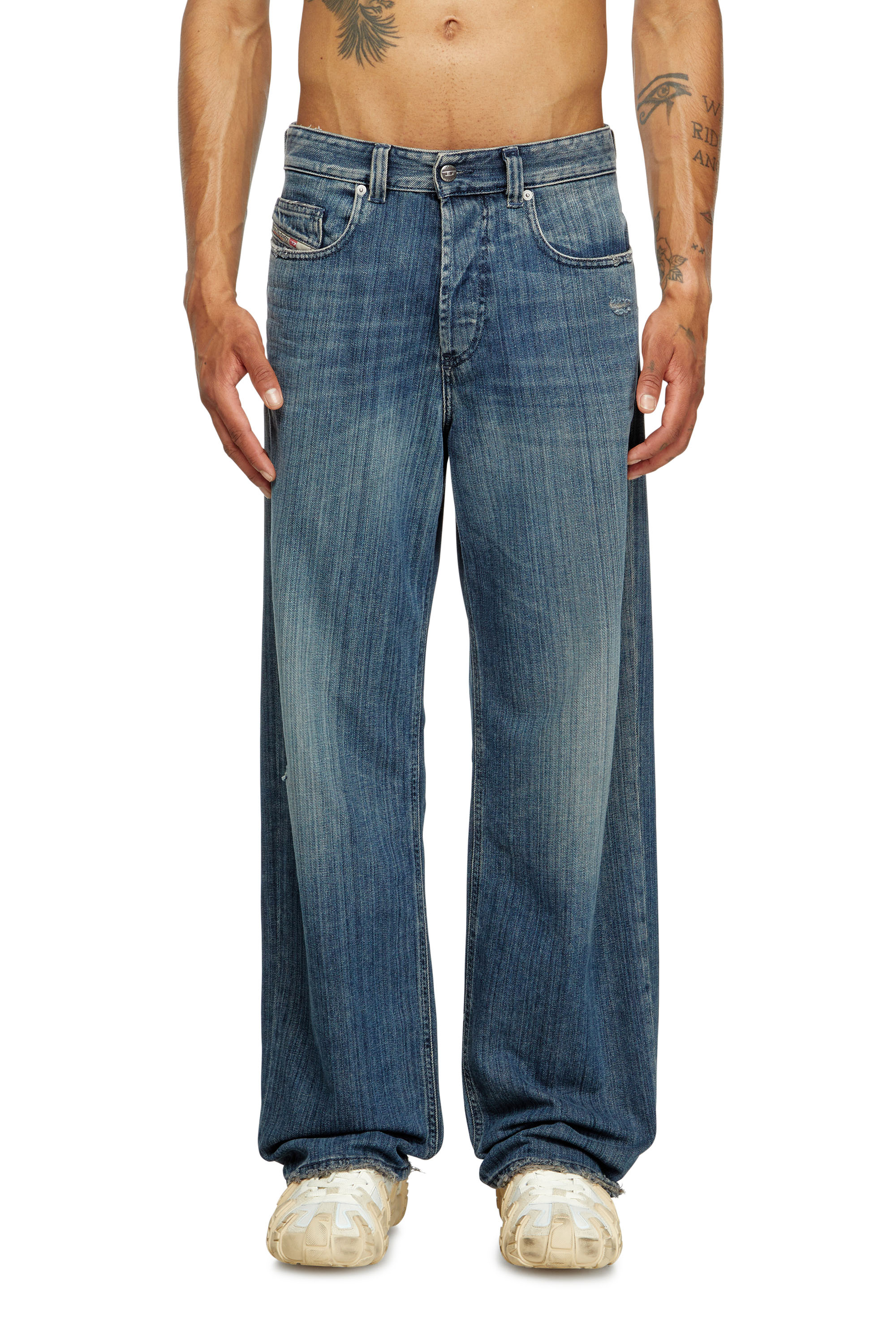 Diesel - Man's Relaxed Jeans 2001 D-Macro 09M09, Dark Blue - 2