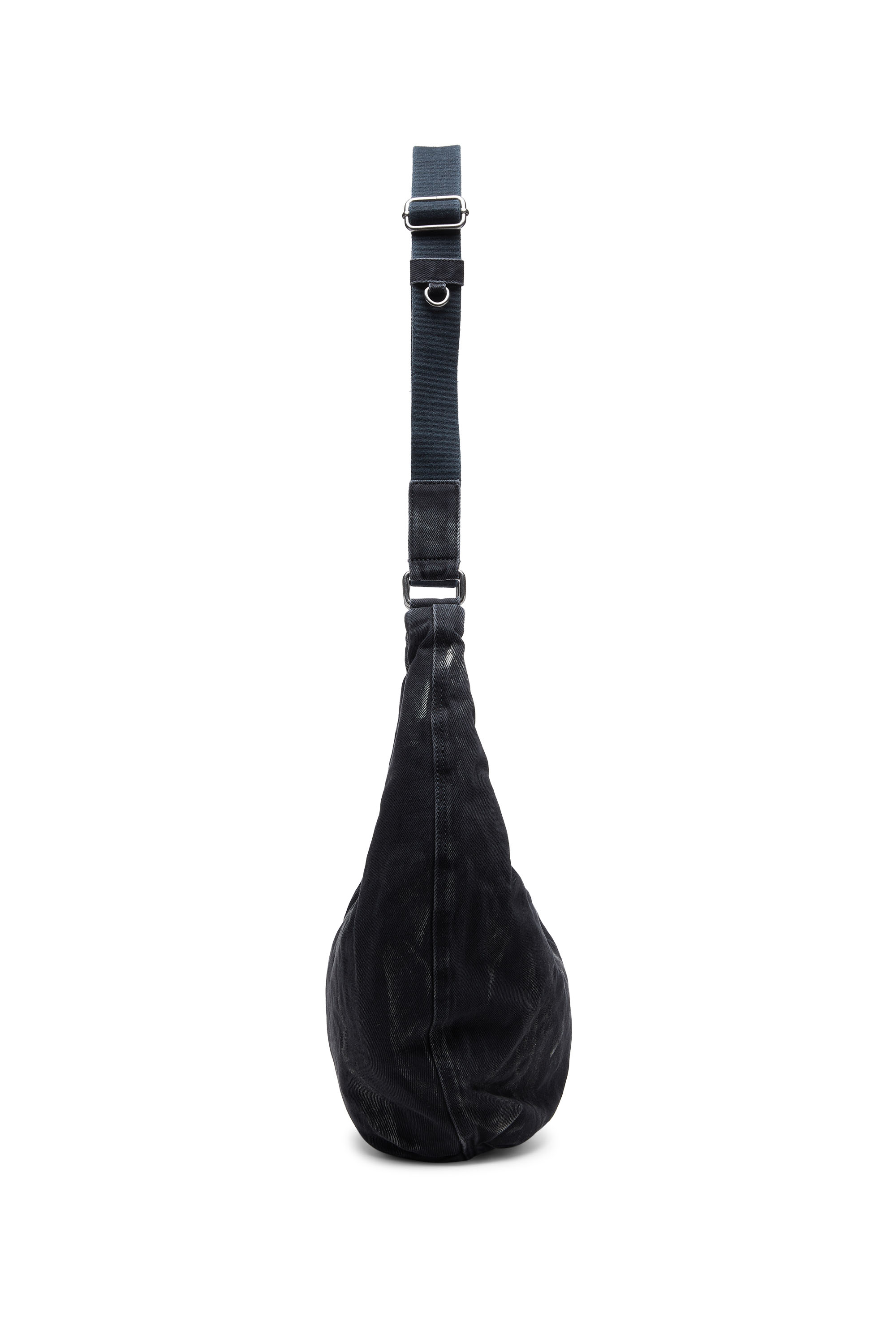 Women's Rave - Hobo denim bag with zipper | Black | Diesel