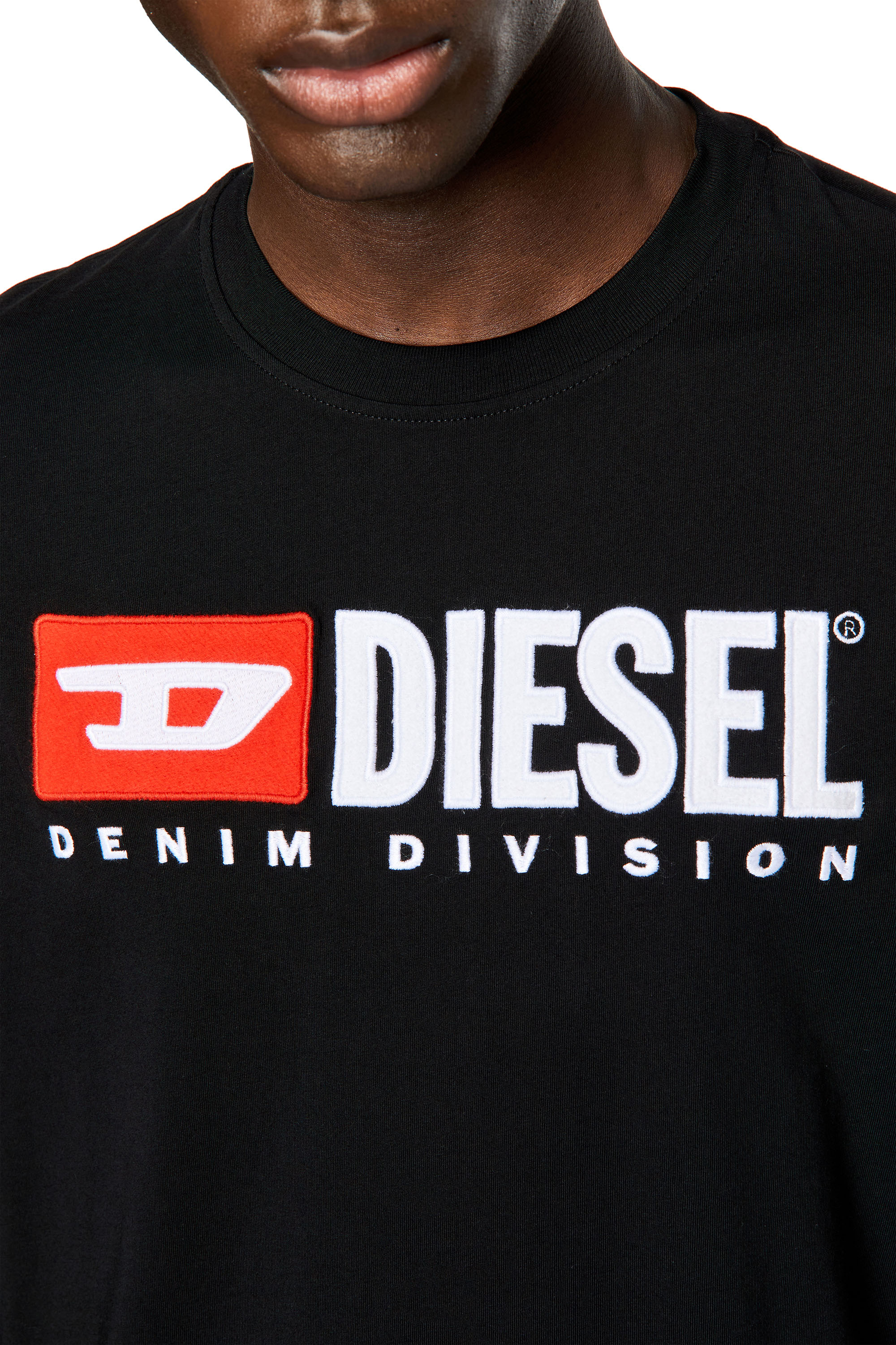 Diesel - T-JUST-LS-DIV, Man's Long-sleeve T-shirt with embroidery in Black - 4