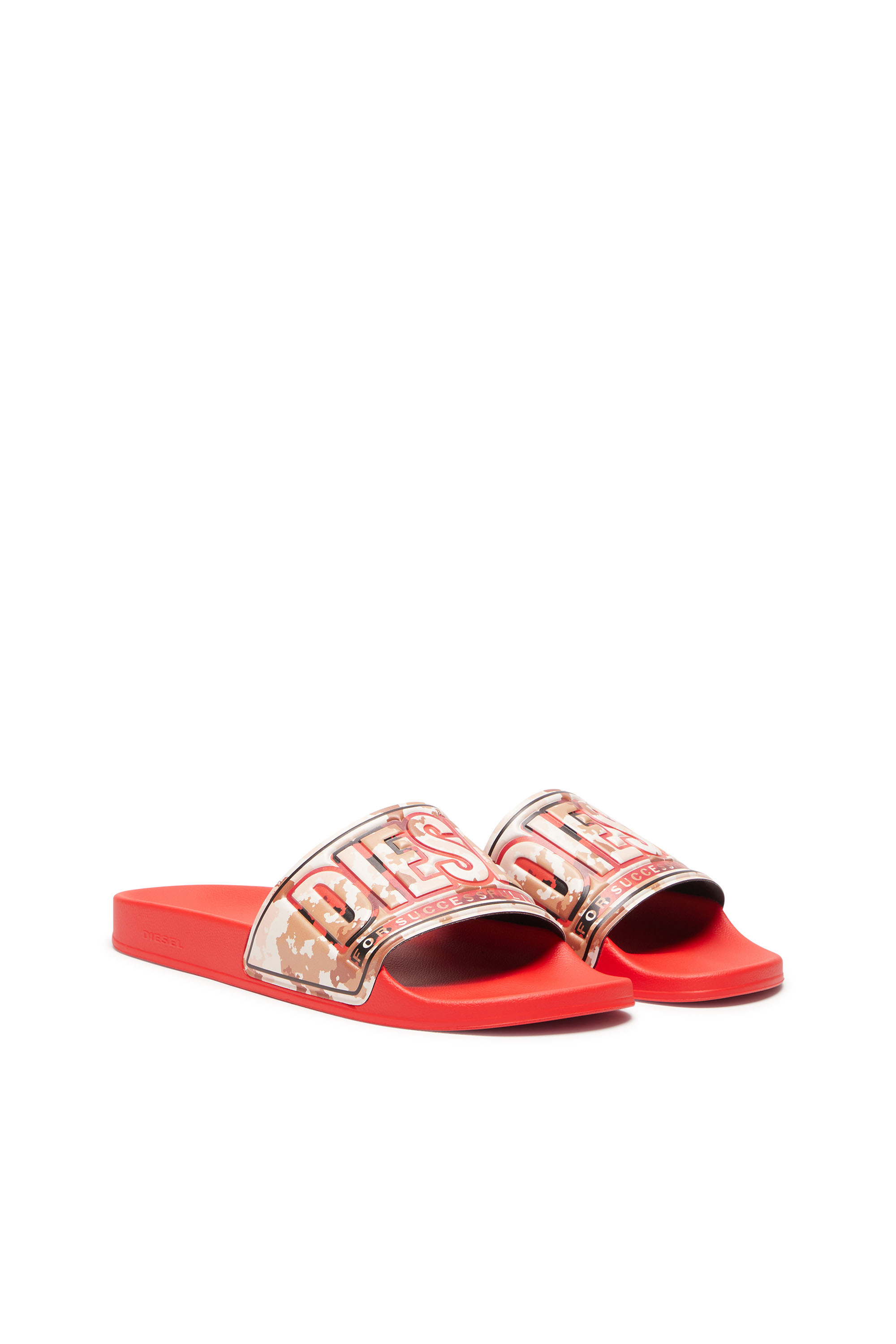 ★DIESEL★ SA Mayemi W Slide White Y02854P4441H8327 SA-MAYEMI CC W Woman: Rubber slides with embossed logo | Diesel