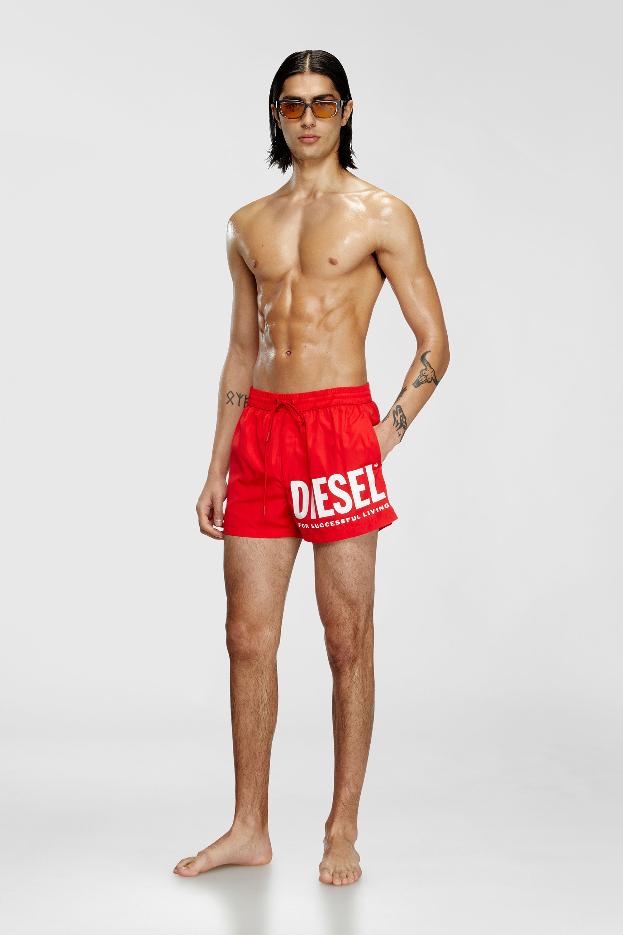 Diesel - MARIO-34-D-CORE, Ba&ntilde;ador corto con estampado de logotipo Hombre in Multicolor - 2