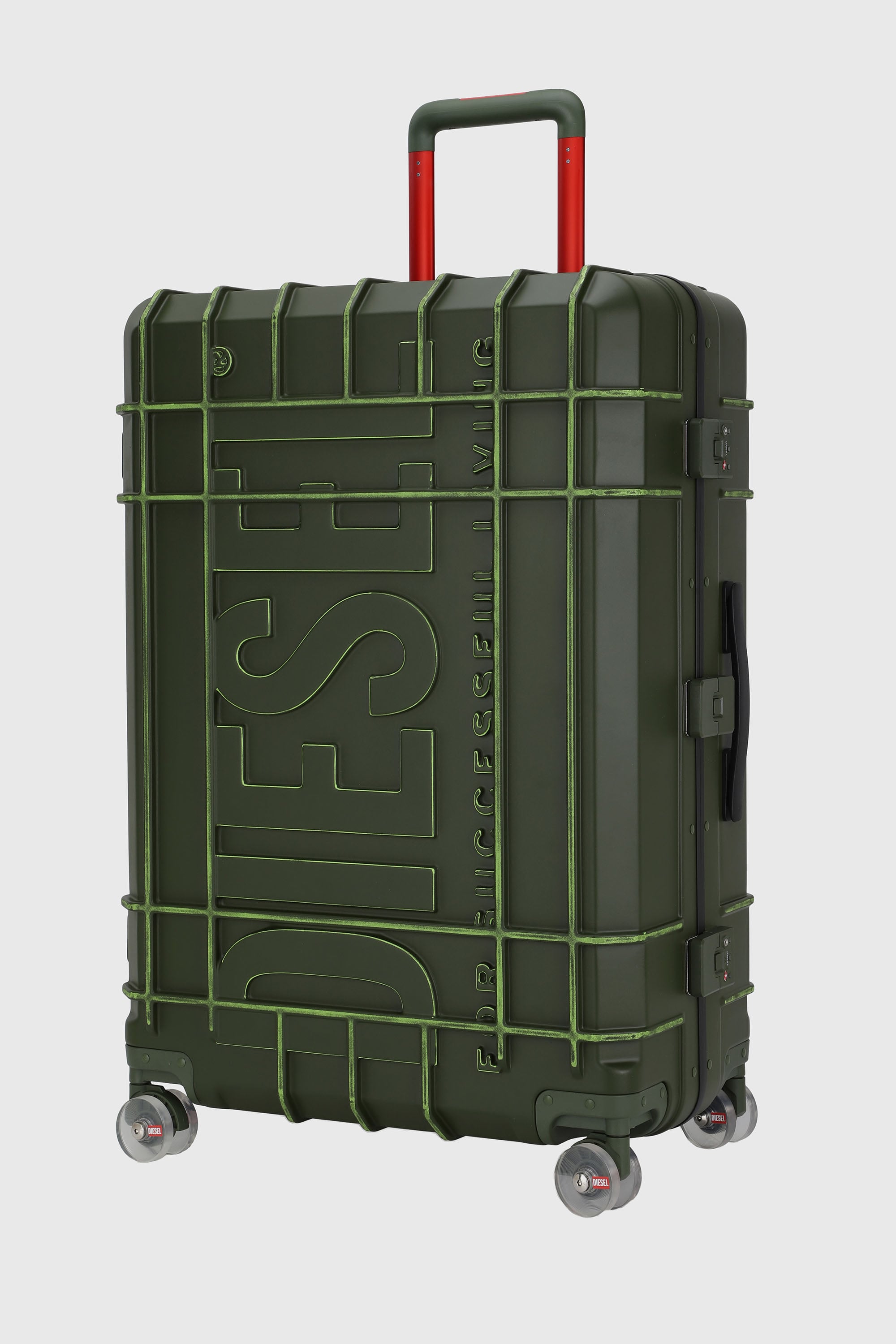 Diesel - DIESEL PC STRONG IMAGE TROLLEY- DSL003, Valise robuste taille L Mixte in Vert - 5