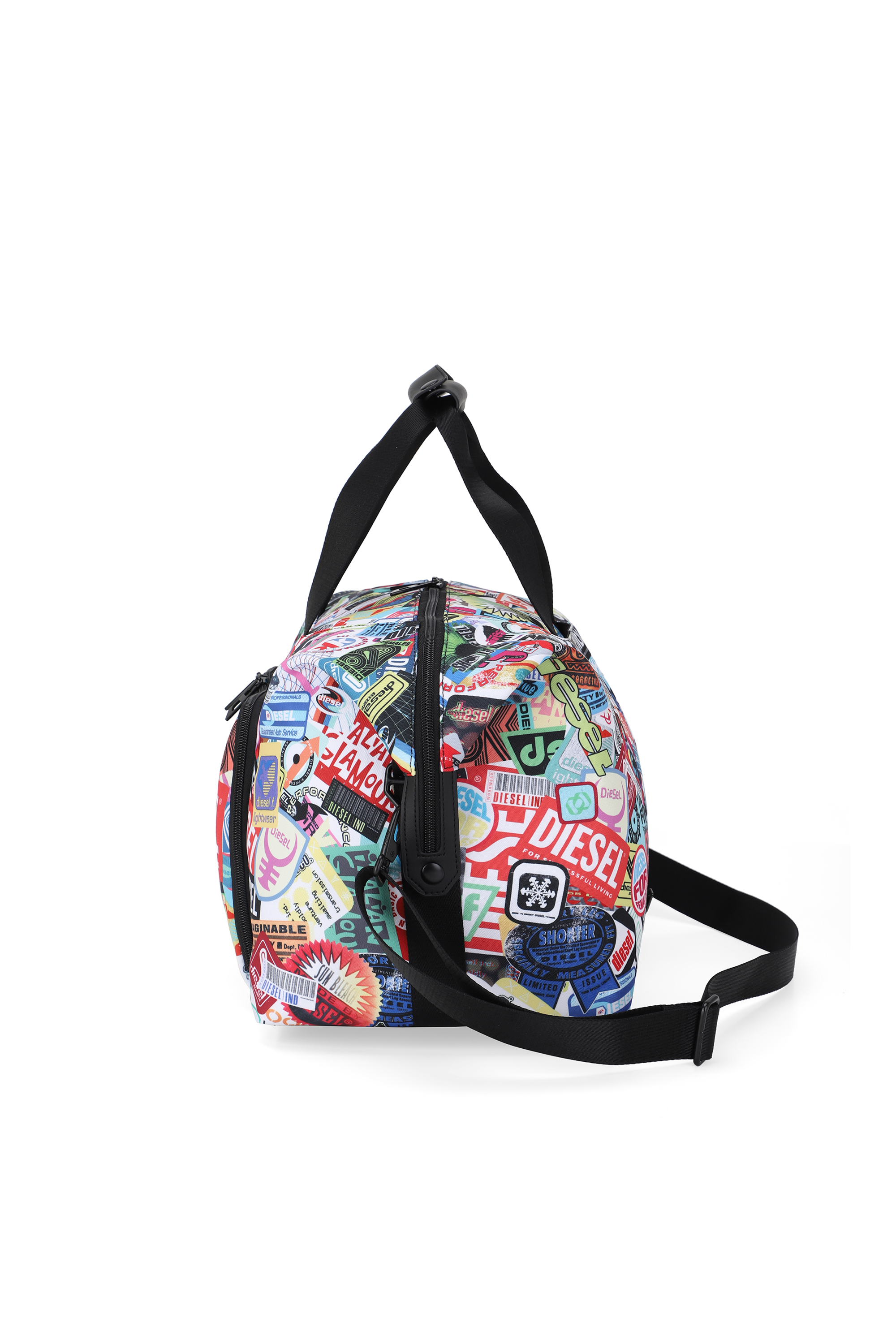Diesel - DIESEL PC PRINTED DUFFLE-STICKERS- DSB00, Bolsa tipo duffle pr&aacute;ctica con adhesivos Unisex in Multicolor - 4