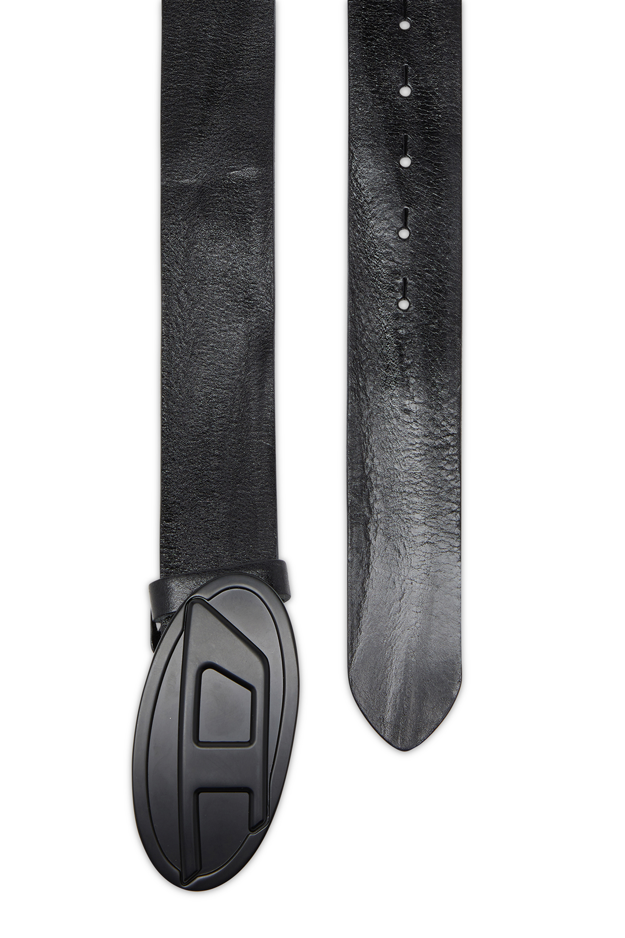 Diesel - B-1DR 2.0, Male's 4cm belt in waxed leather in Black - 2