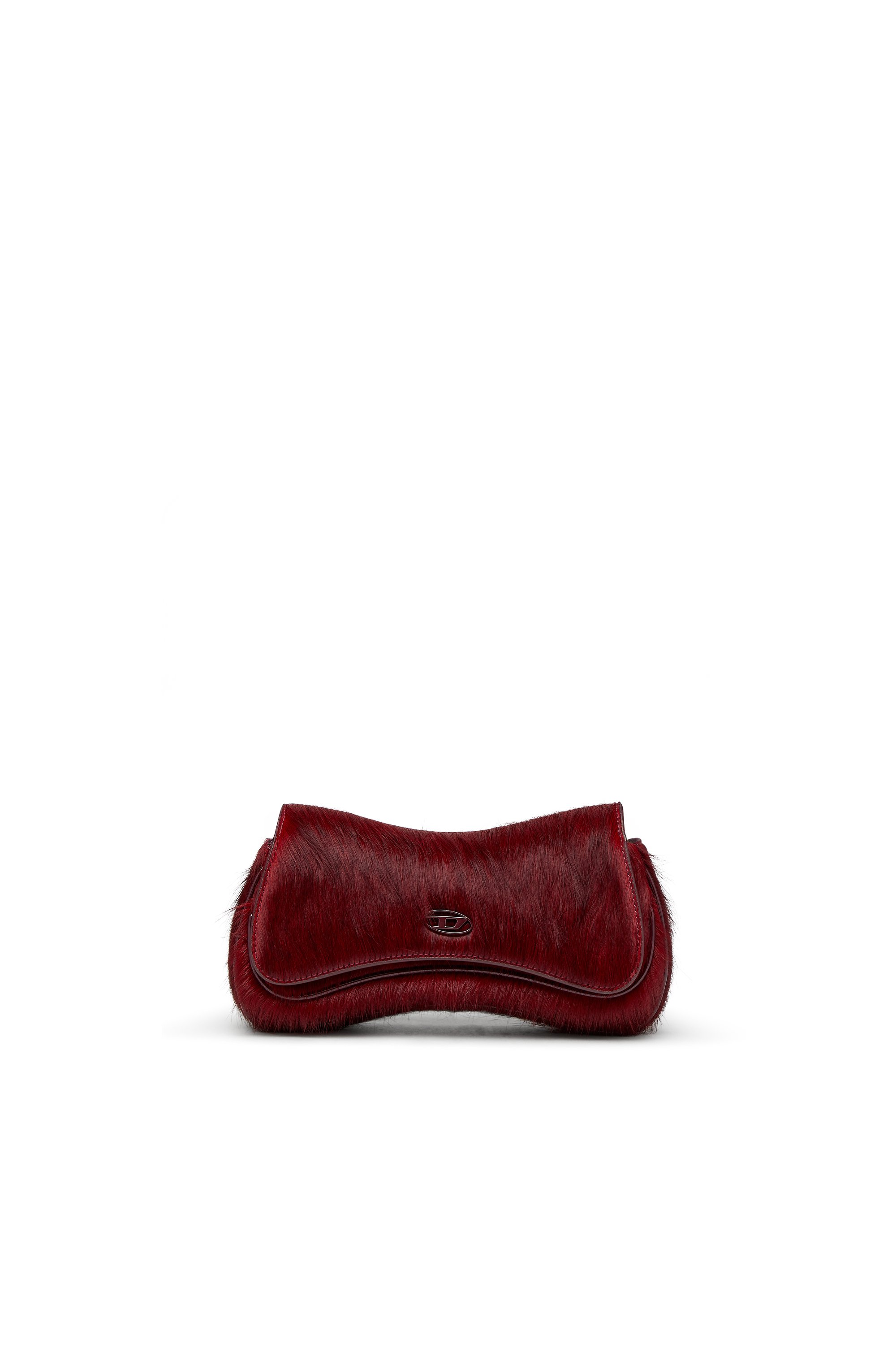 Diesel - PLAY CLUTCH, Female's Play-Clutch in coloured hairy leather in Burgundy - 1