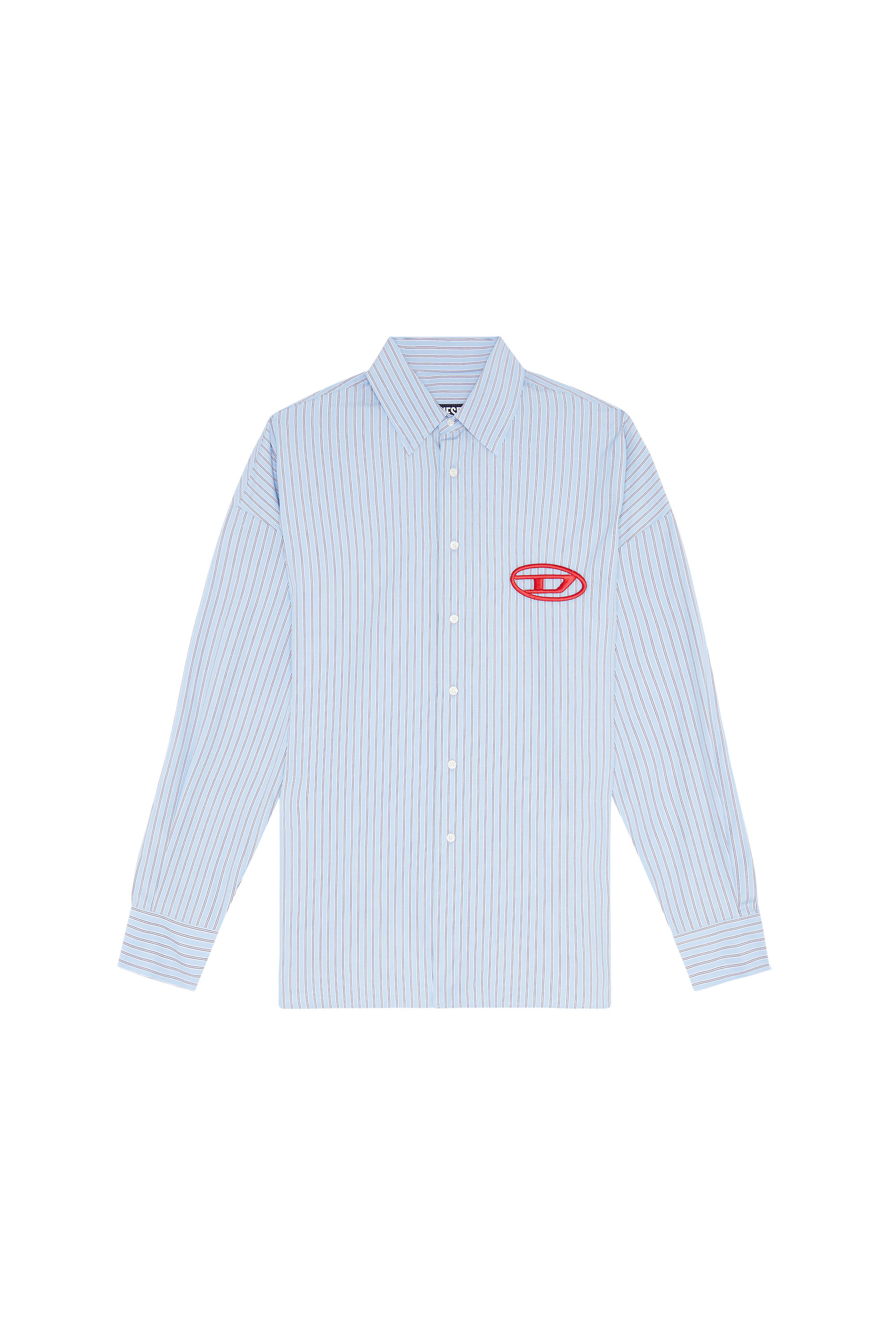 S-DOUBLY-STRIPE-NW Man: Striped shirt with logo embroidery