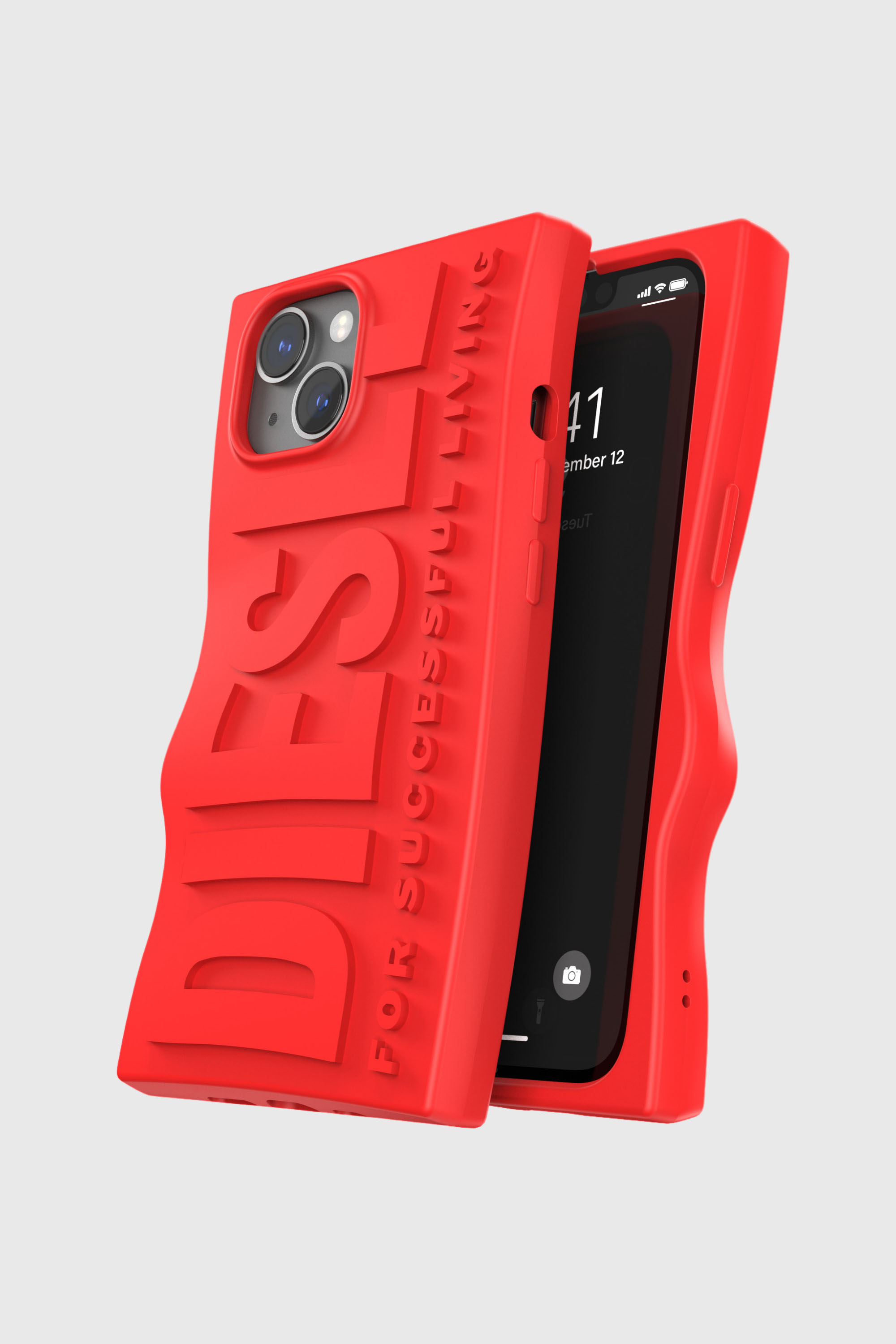 Diesel - 54115 MOULDED CASE, Unisex's D By case iPhone 13/iPhone 14 in Red - 4