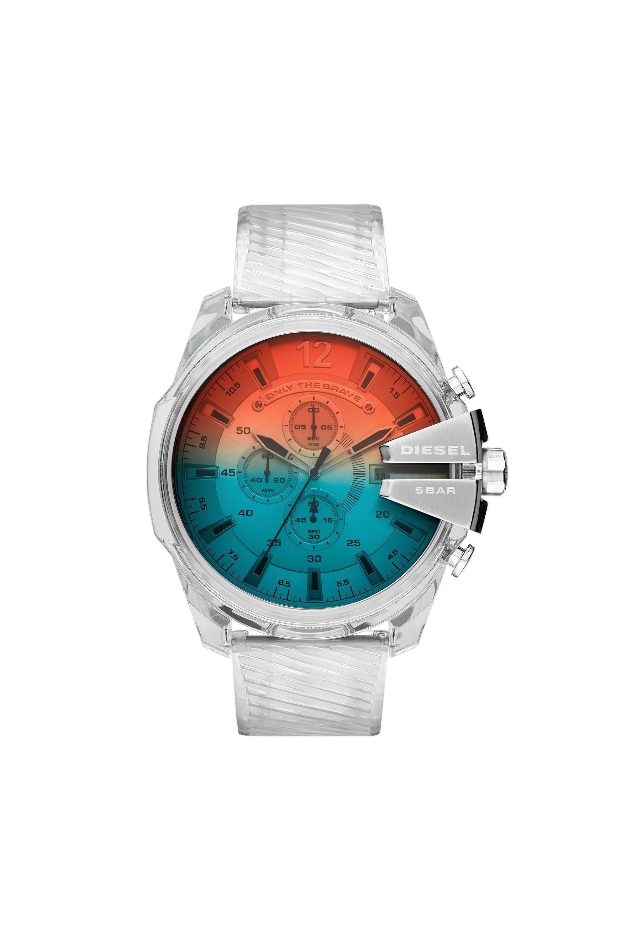 Diesel - DZ4515, Man's Mega Chief chronograph white watch in White - 1