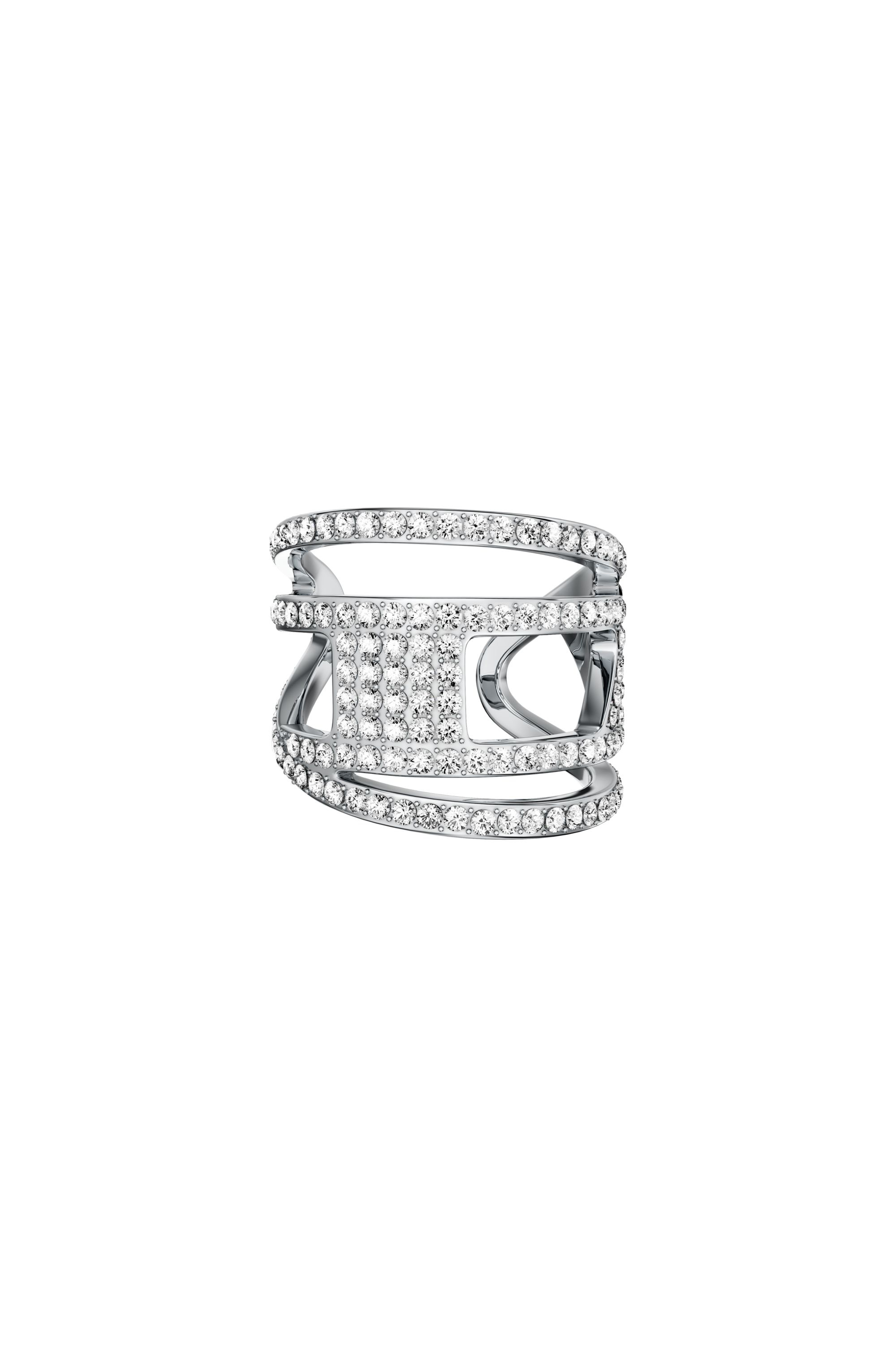 Diesel - DX1705040 JEWELLERY, Anillo D band de acero inoxidable con brillo Unisex in Plateado - 4
