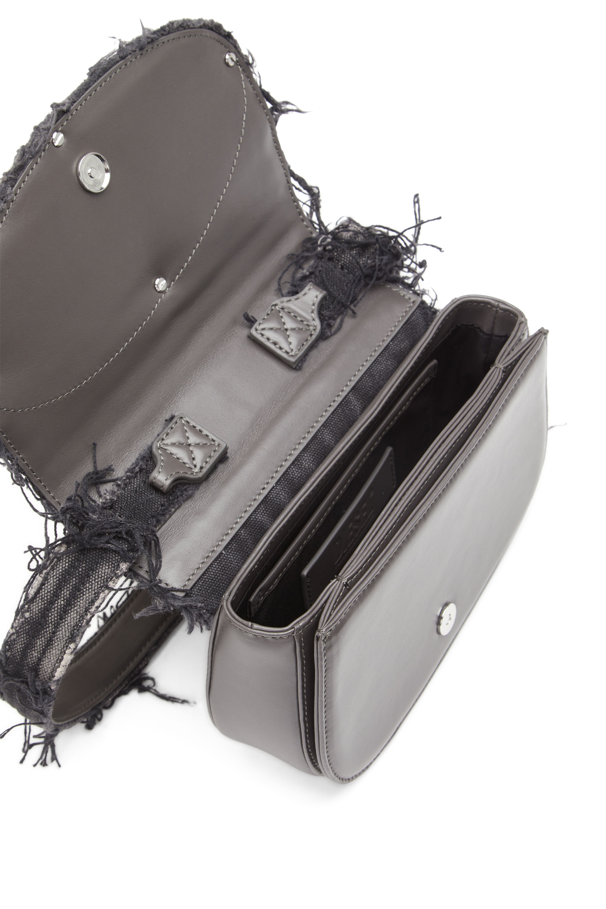 Diesel - 1DR, Woman's 1DR - Iconic shoulder bag in crystal canvas in Black - 3