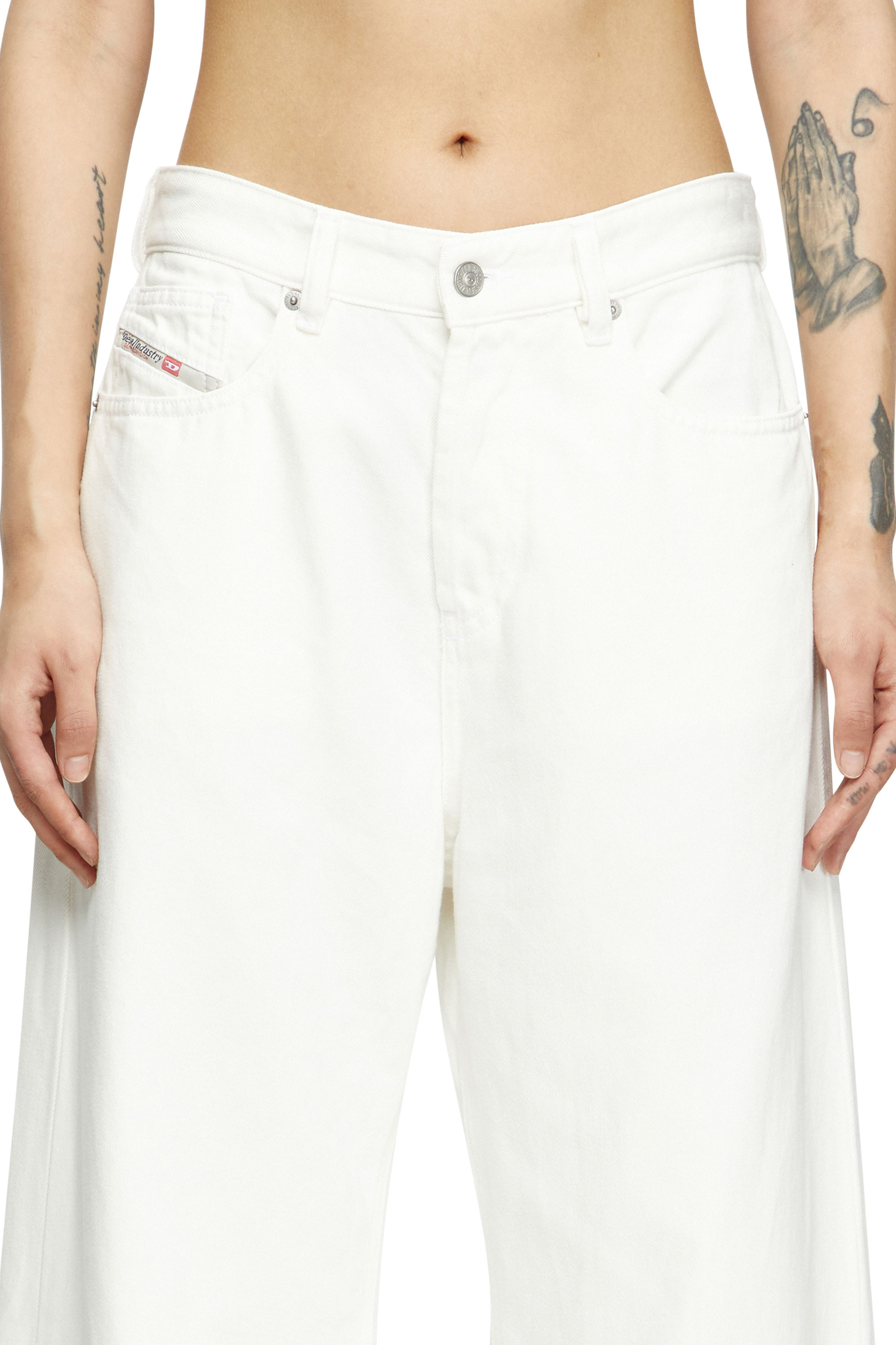 Women's Puddle Relaxed Jeans | White | Diesel 1996 D-Sire