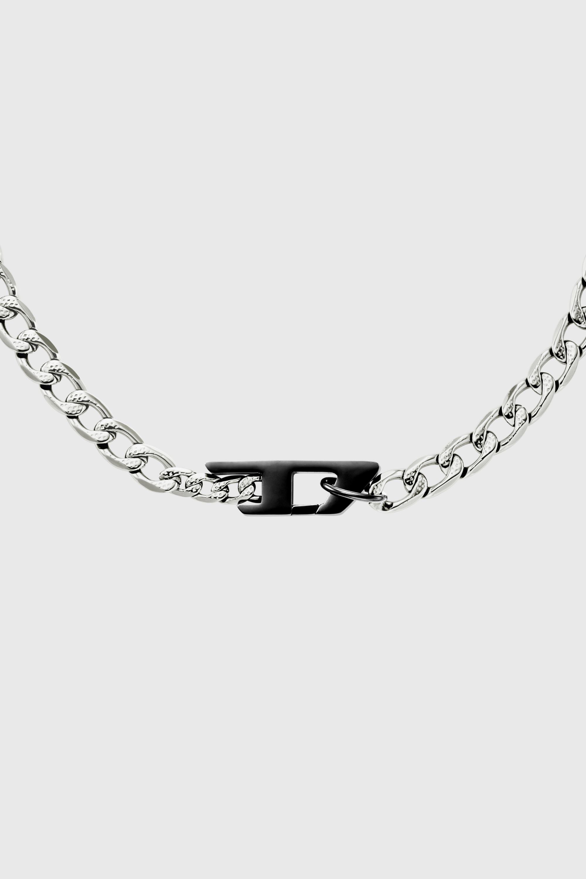 Diesel - DX1636931 JEWELLERY, Unisex's Two-tone stainless steel chain necklace in Silver/Black - 2