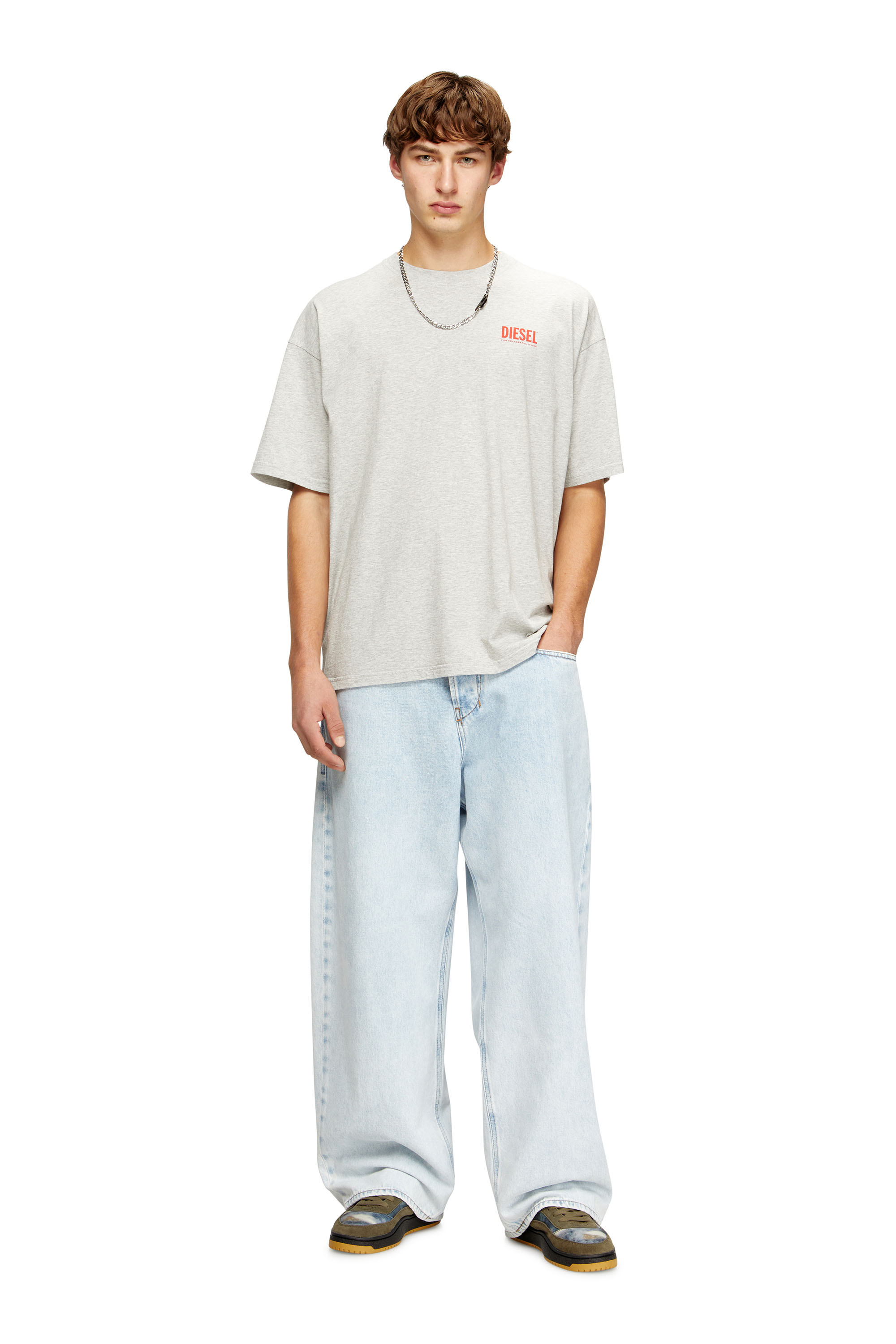 Diesel - T-BOXT-BISK, Camiseta de algod&oacute;n con estampado Diesel Biscotto Hombre in Gris - 2