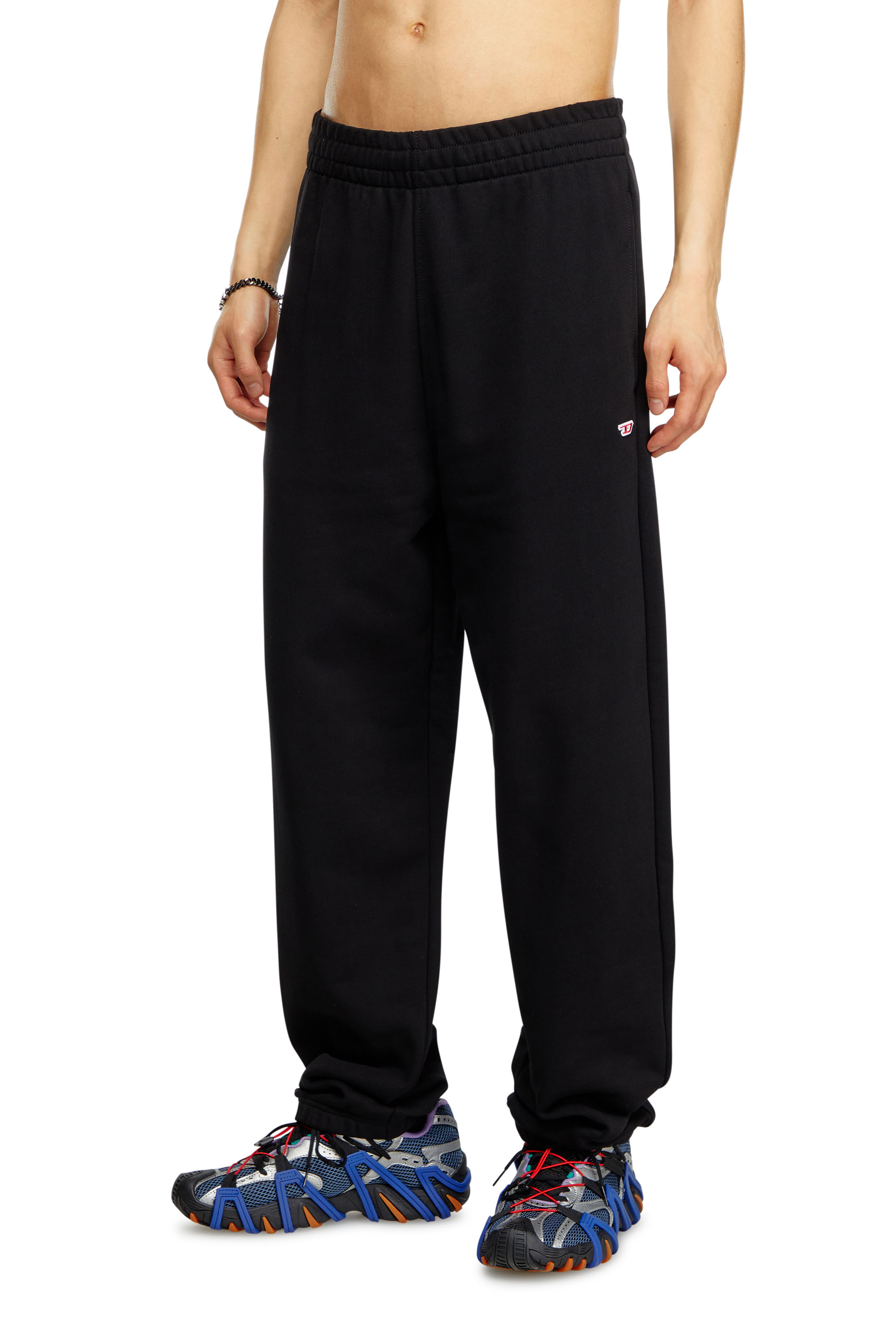 Diesel - P-MARKY-D, Pantalon de survêtement avec empiècement D brodé Homme in Noir - 1