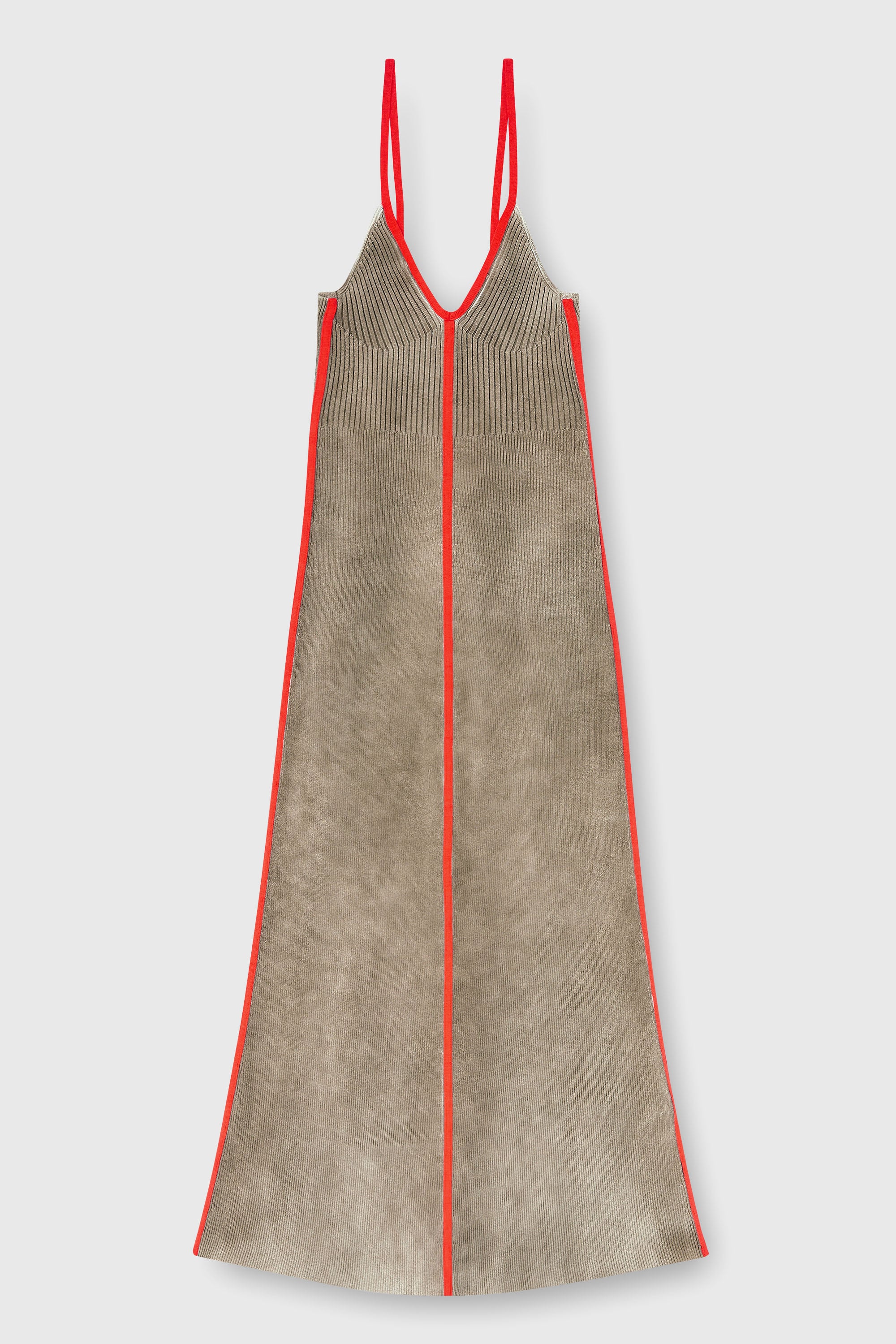 Diesel - M-SARMELA, Robe midi en maille c&ocirc;tel&eacute;e avec bandes contrast&eacute;es Femme in Polychrome - 2