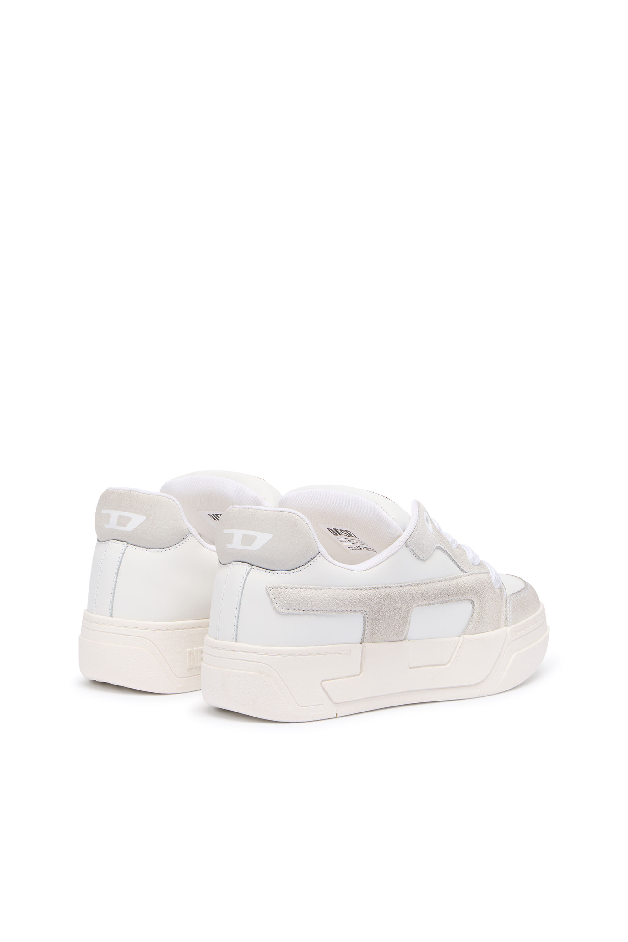 Diesel - S-D-OLLIE LOW W, Female's D-Ollie-Distressed sneakers in leather and suede in White - 3