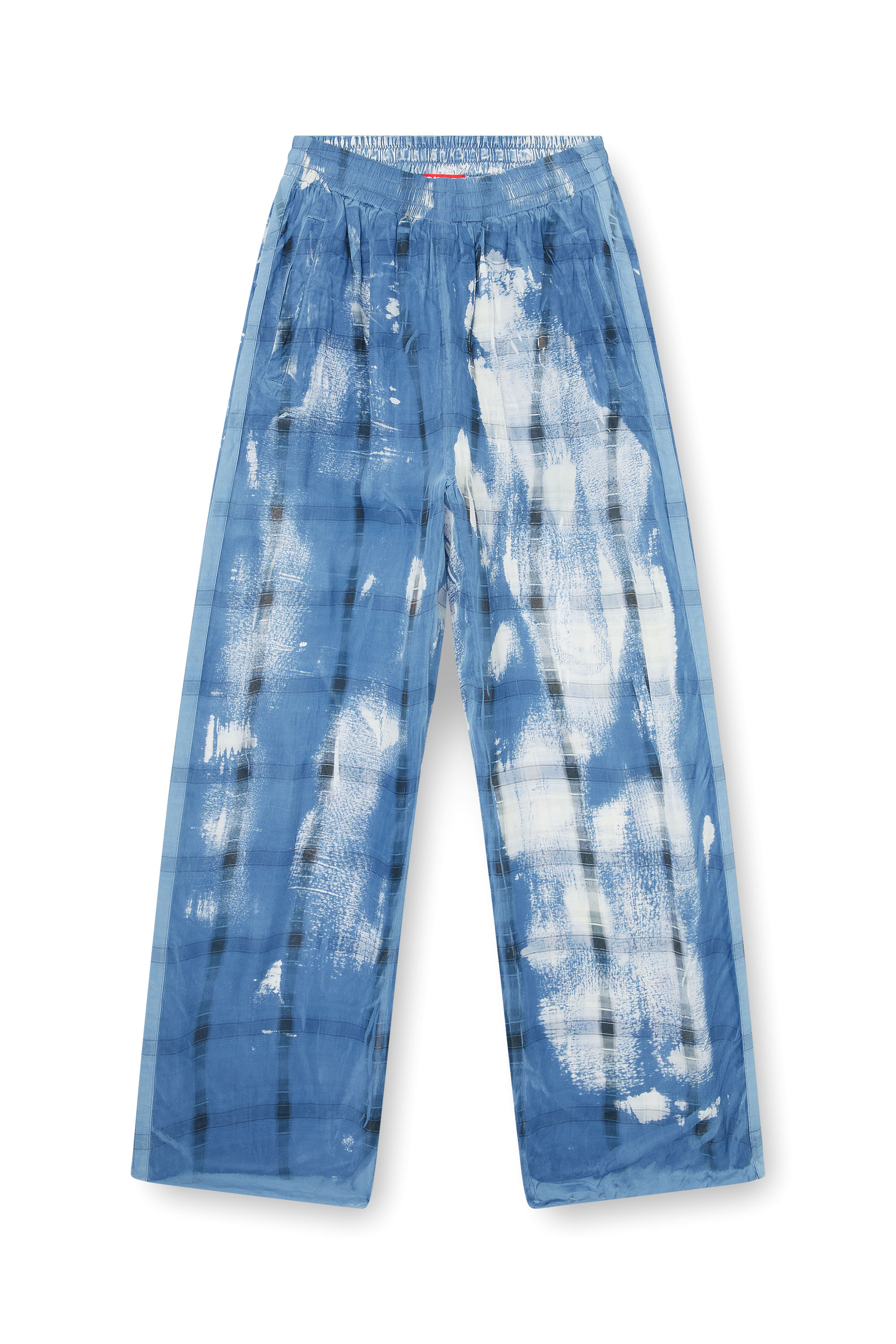 Diesel - P-OLLY, Pantalon de surv&ecirc;tement &agrave; effet rayons X &agrave; carreaux Homme in Bleu - 3