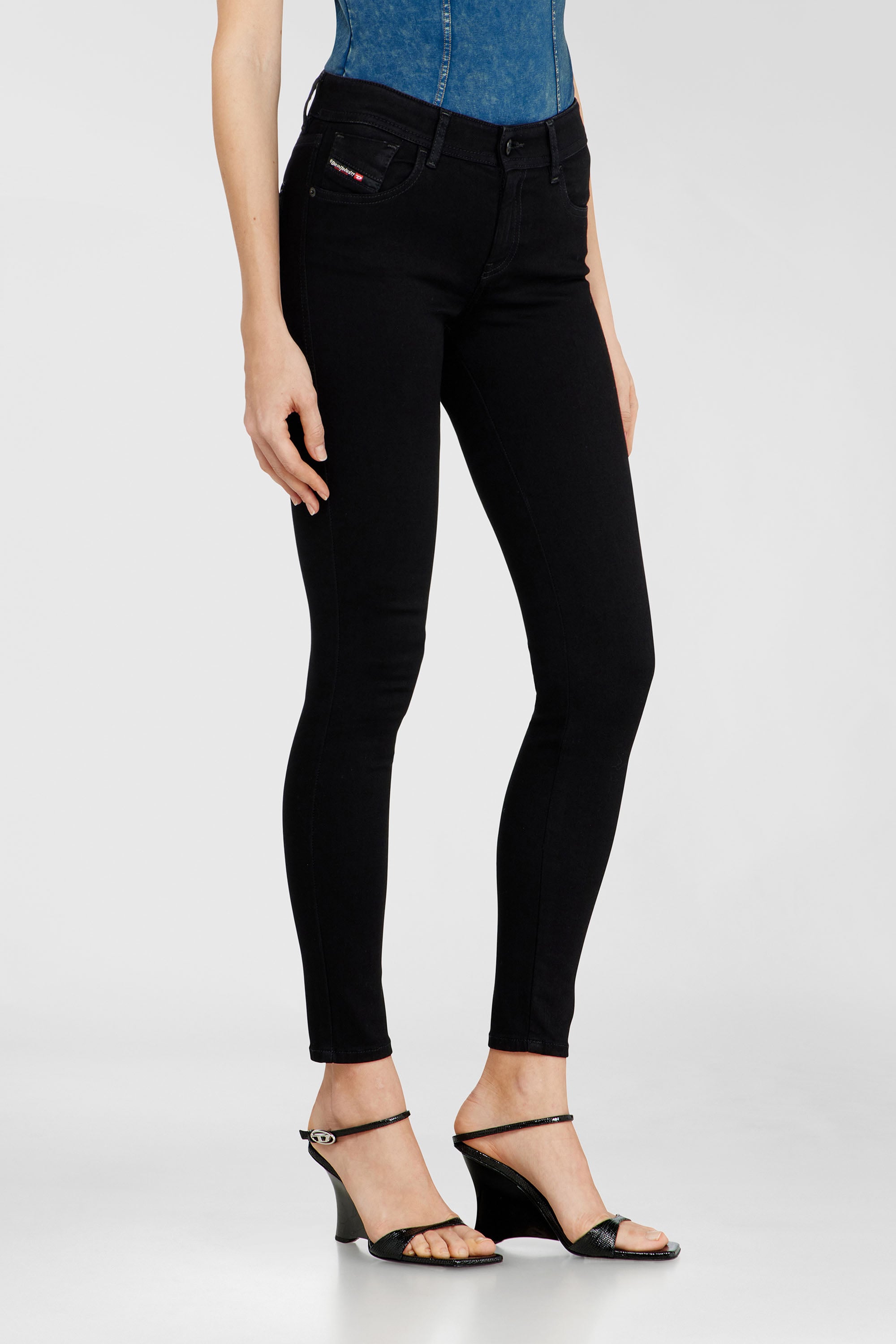 Diesel - Female's Skinny Jeans 2017 Slandy 069EF, Black/Dark Grey - 7