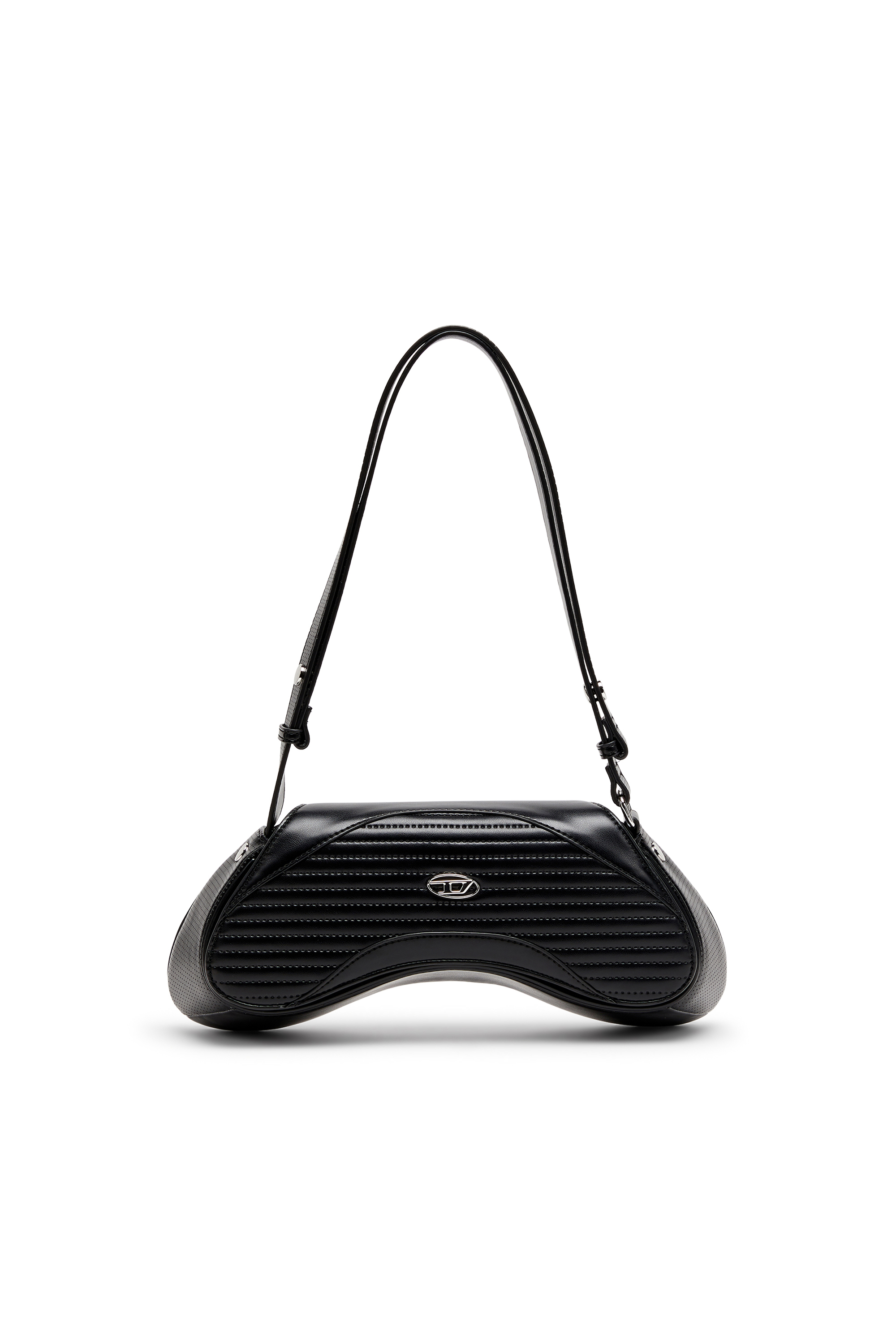 Diesel - PLAY CROSSBODY, Play - Bolso bandolera en PU acolchado perforado Mujer in Negro - 1